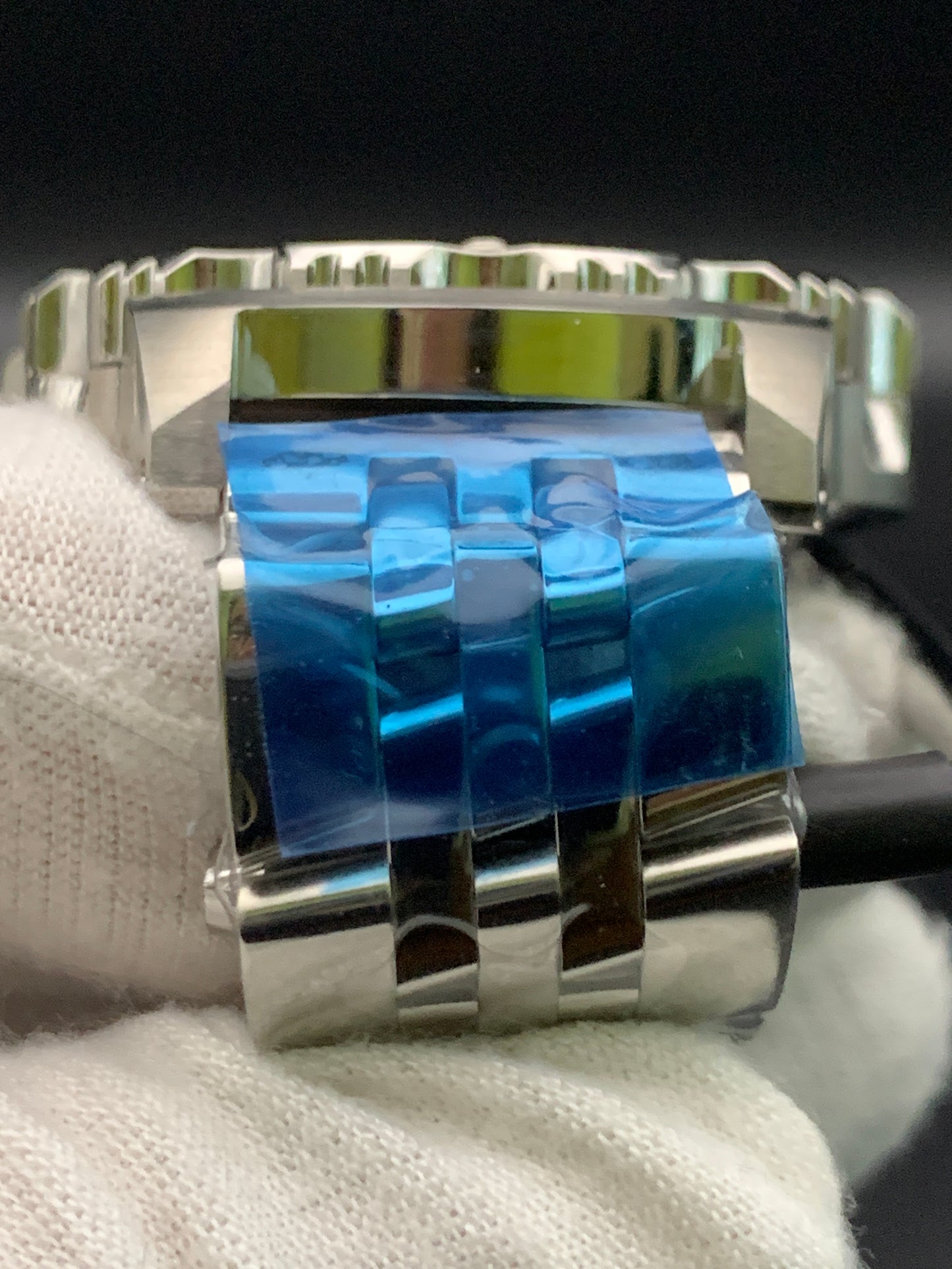 Vicious Monster Wristwatch. Seiko NH36 Automatic. Polished Bracelet.