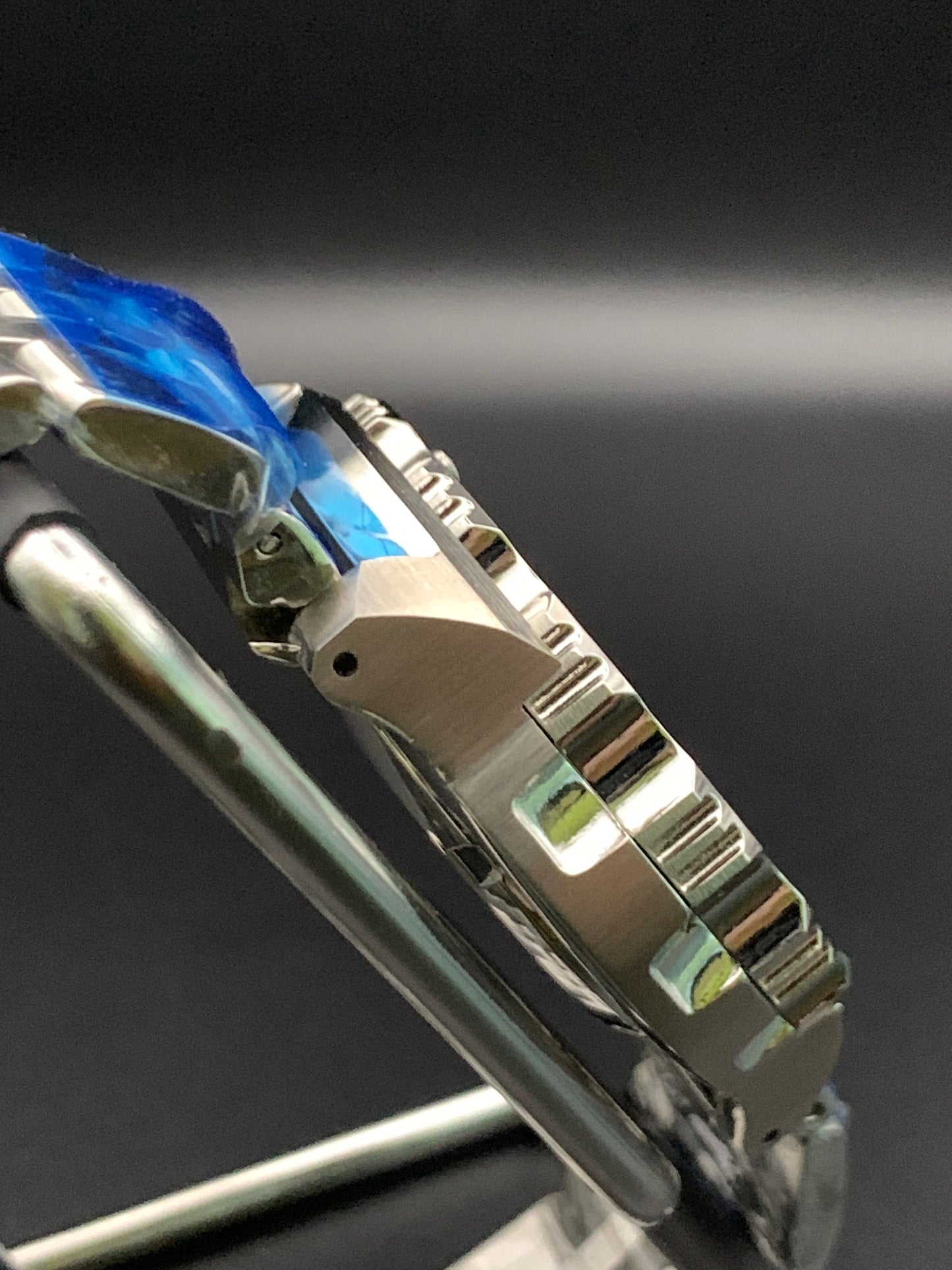 Vicious Monster Wristwatch. Seiko NH36 Automatic. Polished Bracelet.