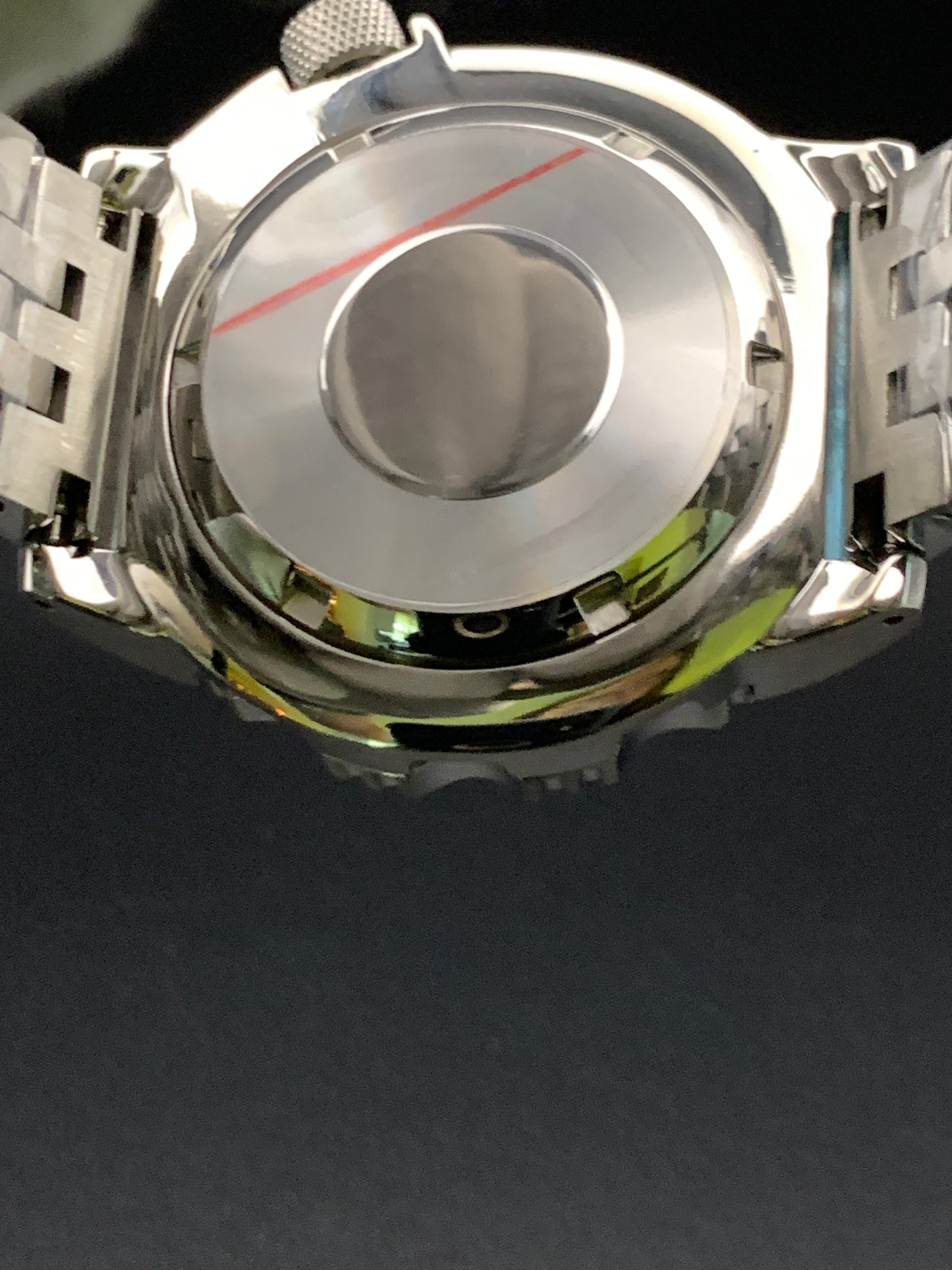 Vicious Monster Wristwatch. Seiko NH36 Automatic. Polished Bracelet.