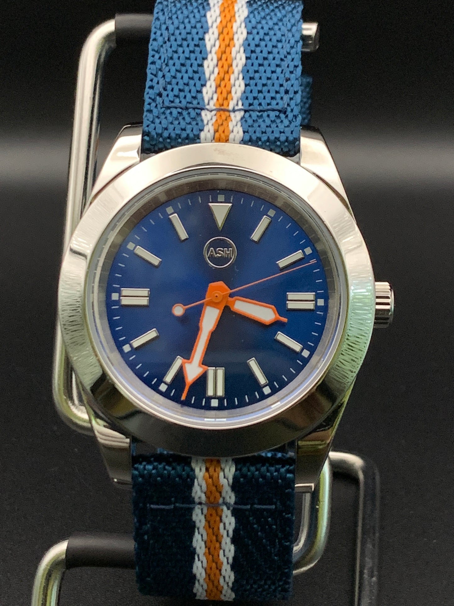 Orange, White, and Blue Themed Watch. Mets. Knicks, Oilers, Broncos.