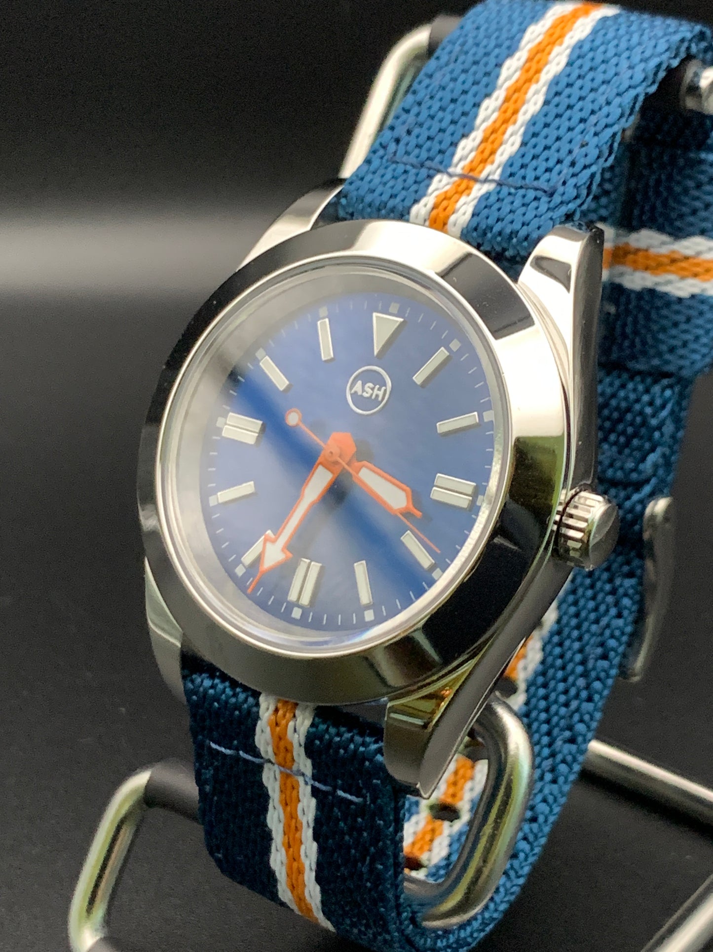 Orange, White, and Blue Themed Watch. Mets. Knicks, Oilers, Broncos.