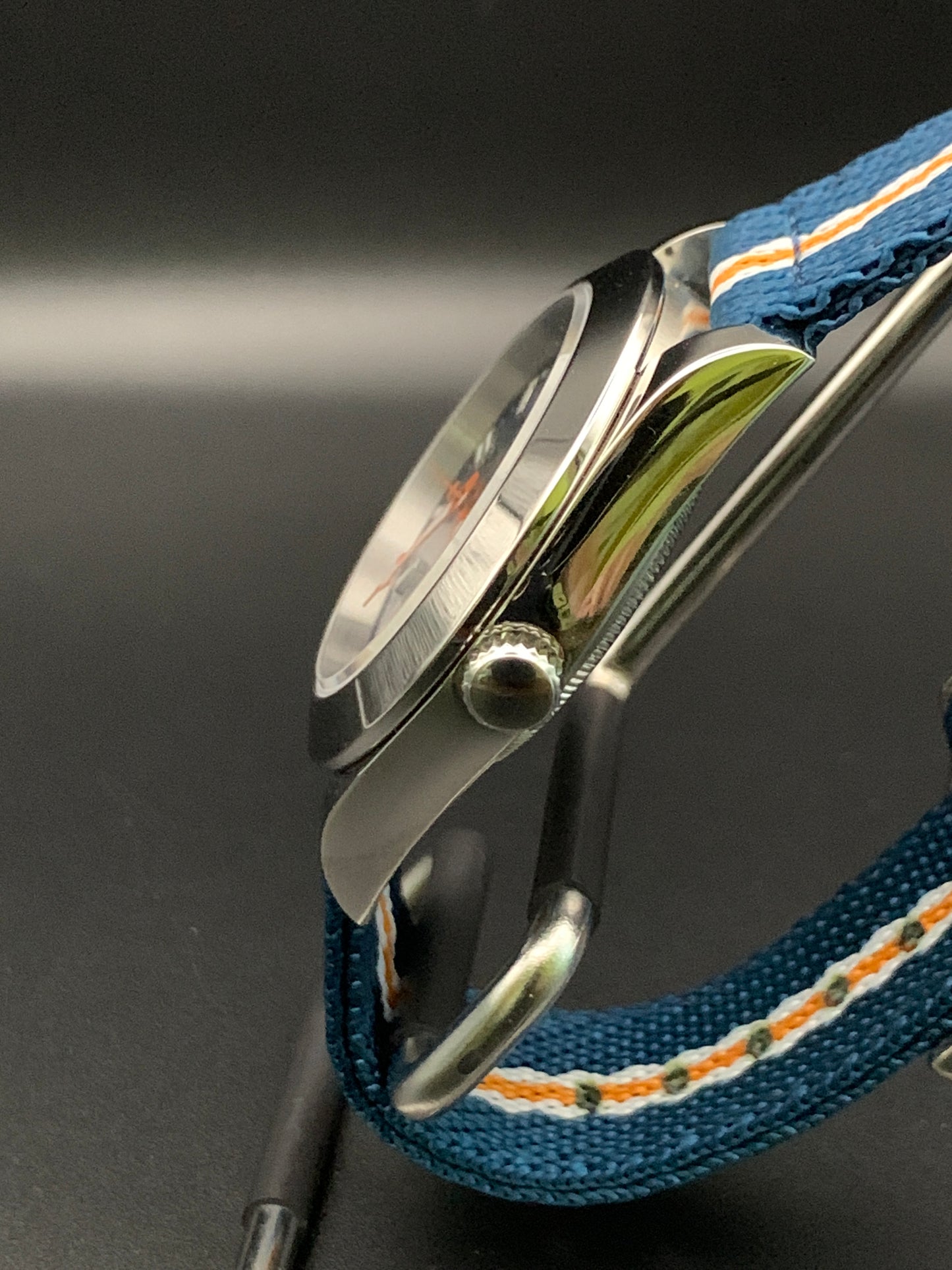 Orange, White, and Blue Themed Watch. Mets. Knicks, Oilers, Broncos.