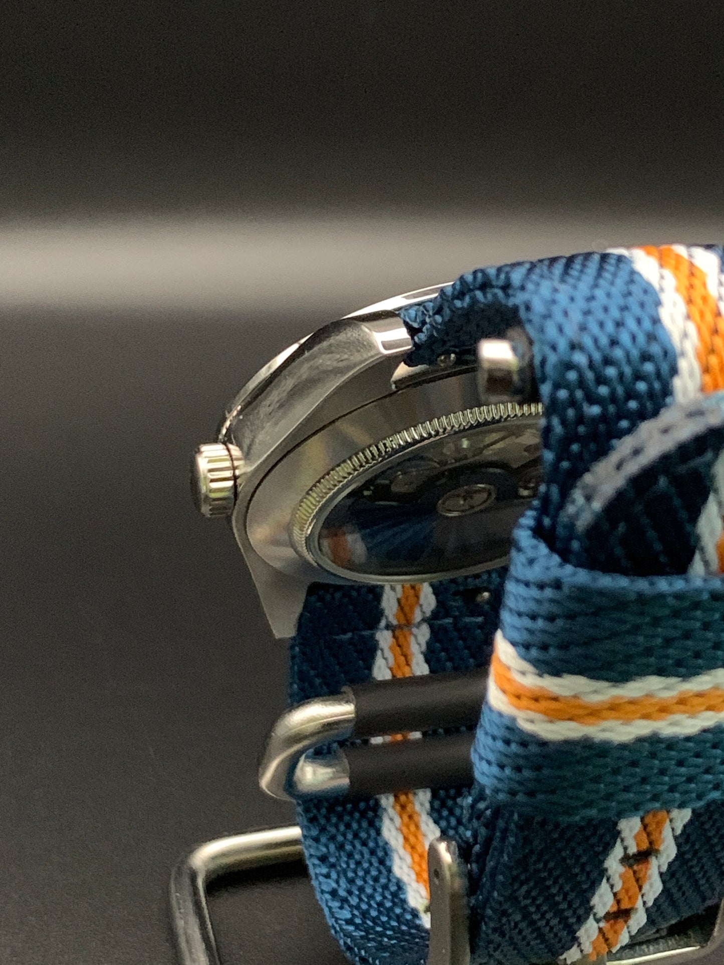 Orange, White, and Blue Themed Watch. Mets. Knicks, Oilers, Broncos.