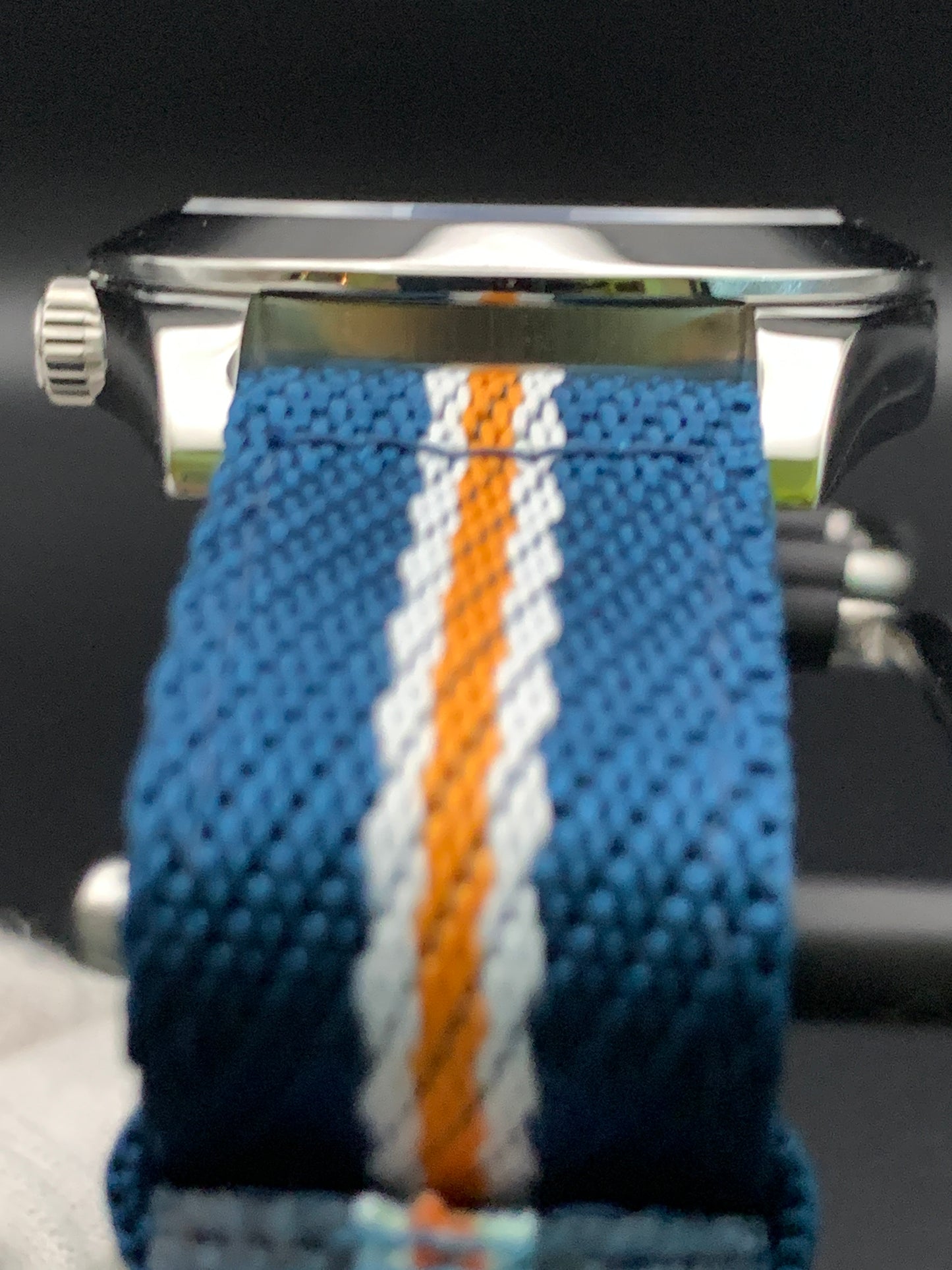 Orange, White, and Blue Themed Watch. Mets. Knicks, Oilers, Broncos.
