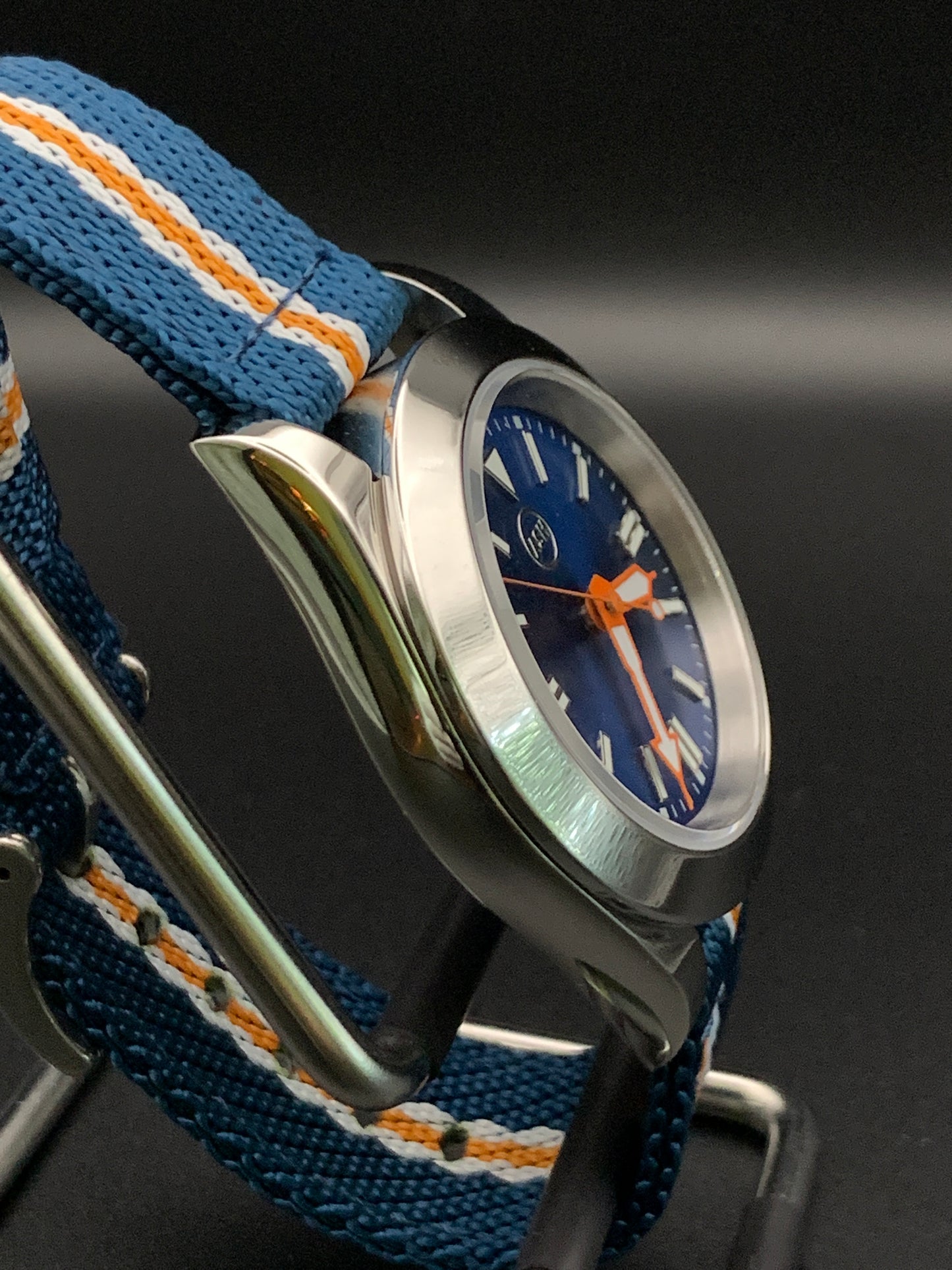 Orange, White, and Blue Themed Watch. Mets. Knicks, Oilers, Broncos.