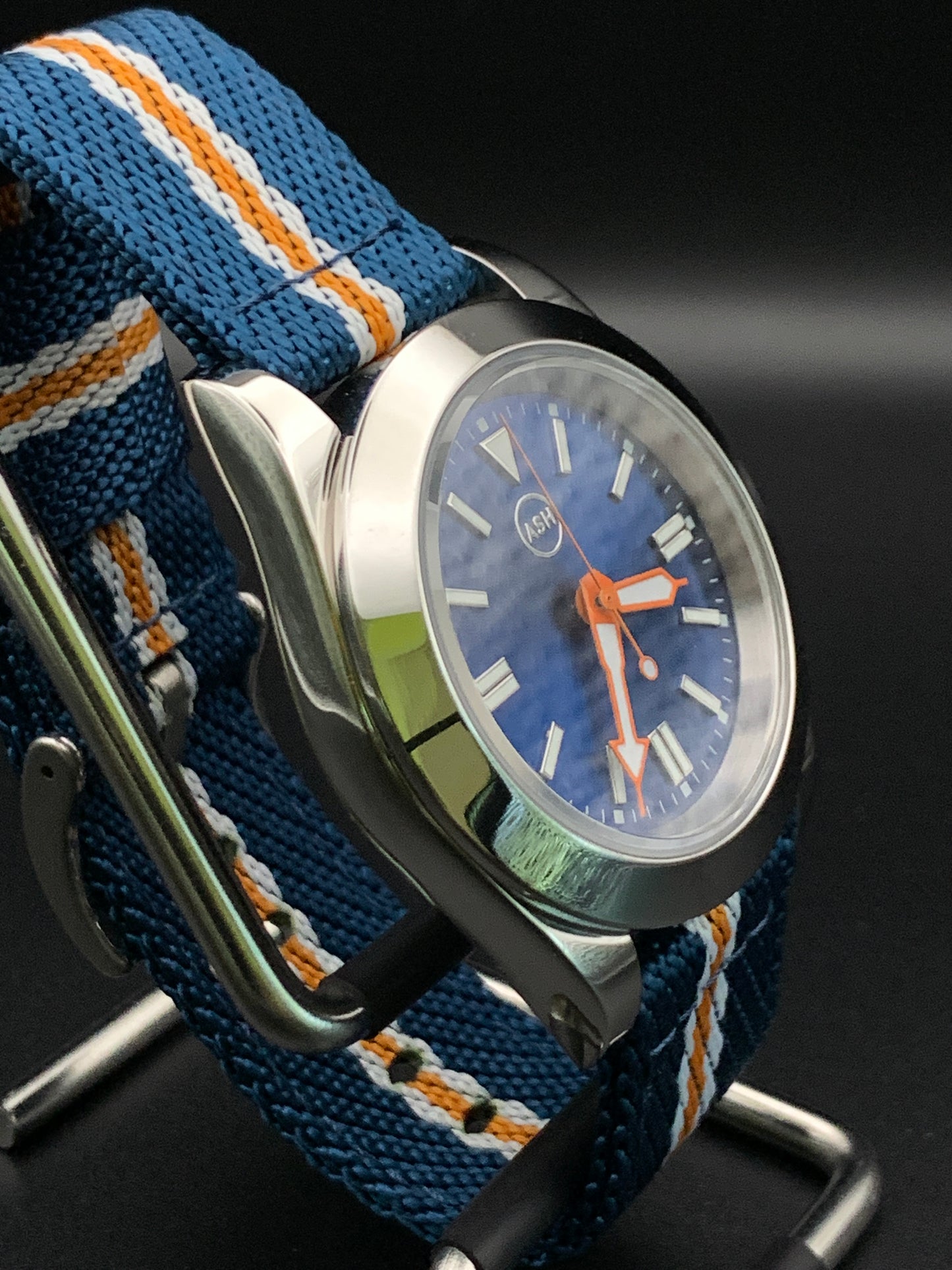 Orange, White, and Blue Themed Watch. Mets. Knicks, Oilers, Broncos.