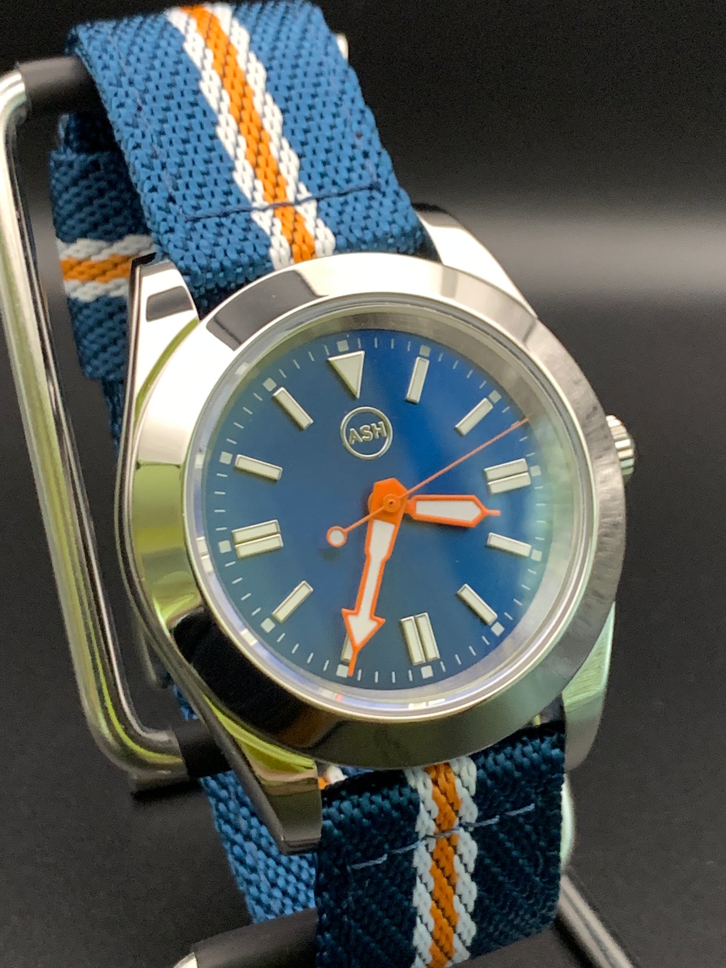 Orange, White, and Blue Themed Watch. Mets. Knicks, Oilers, Broncos.
