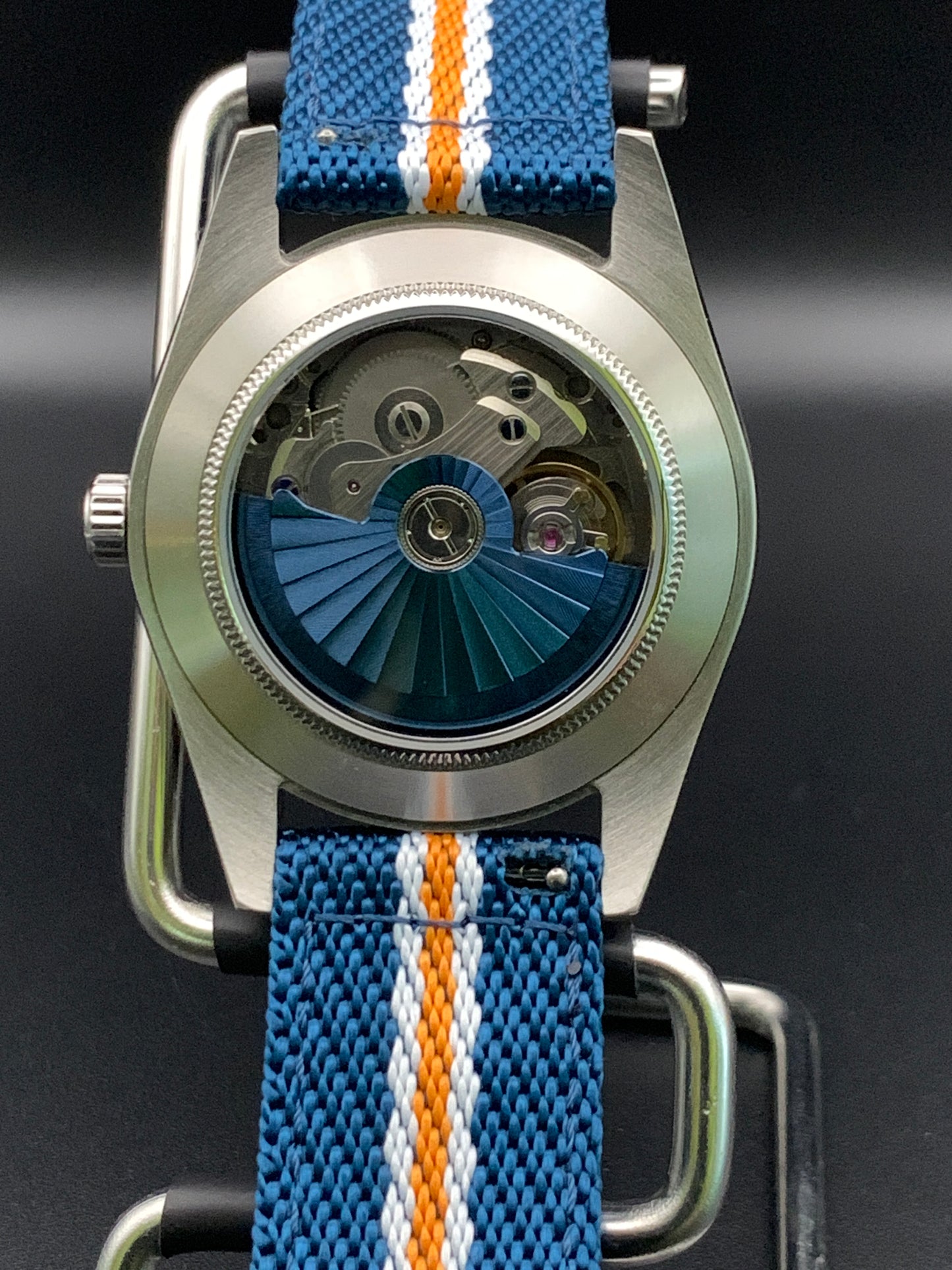 Orange, White, and Blue Themed Watch. Mets. Knicks, Oilers, Broncos.