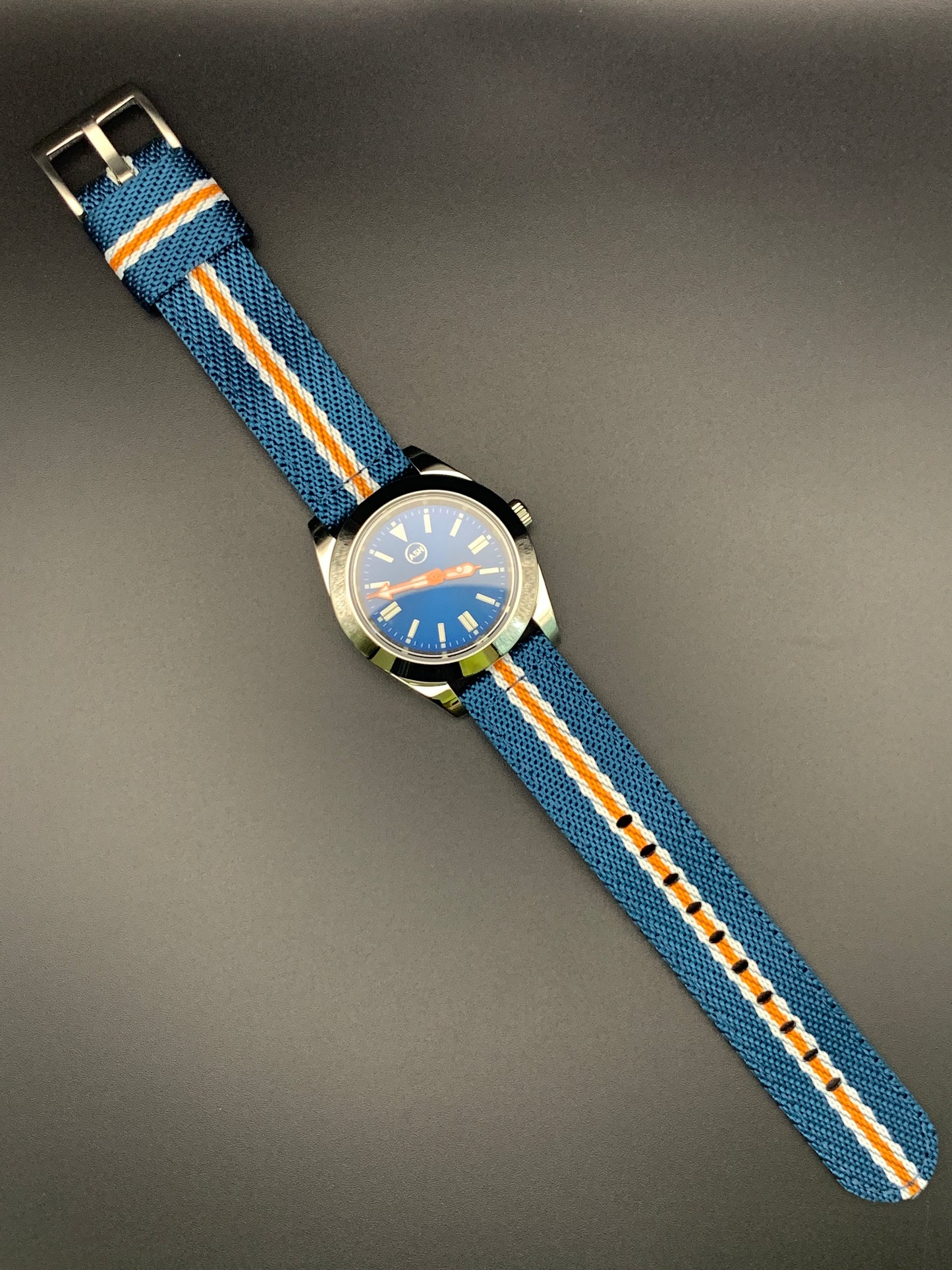 Orange, White, and Blue Themed Watch. Mets. Knicks, Oilers, Broncos.