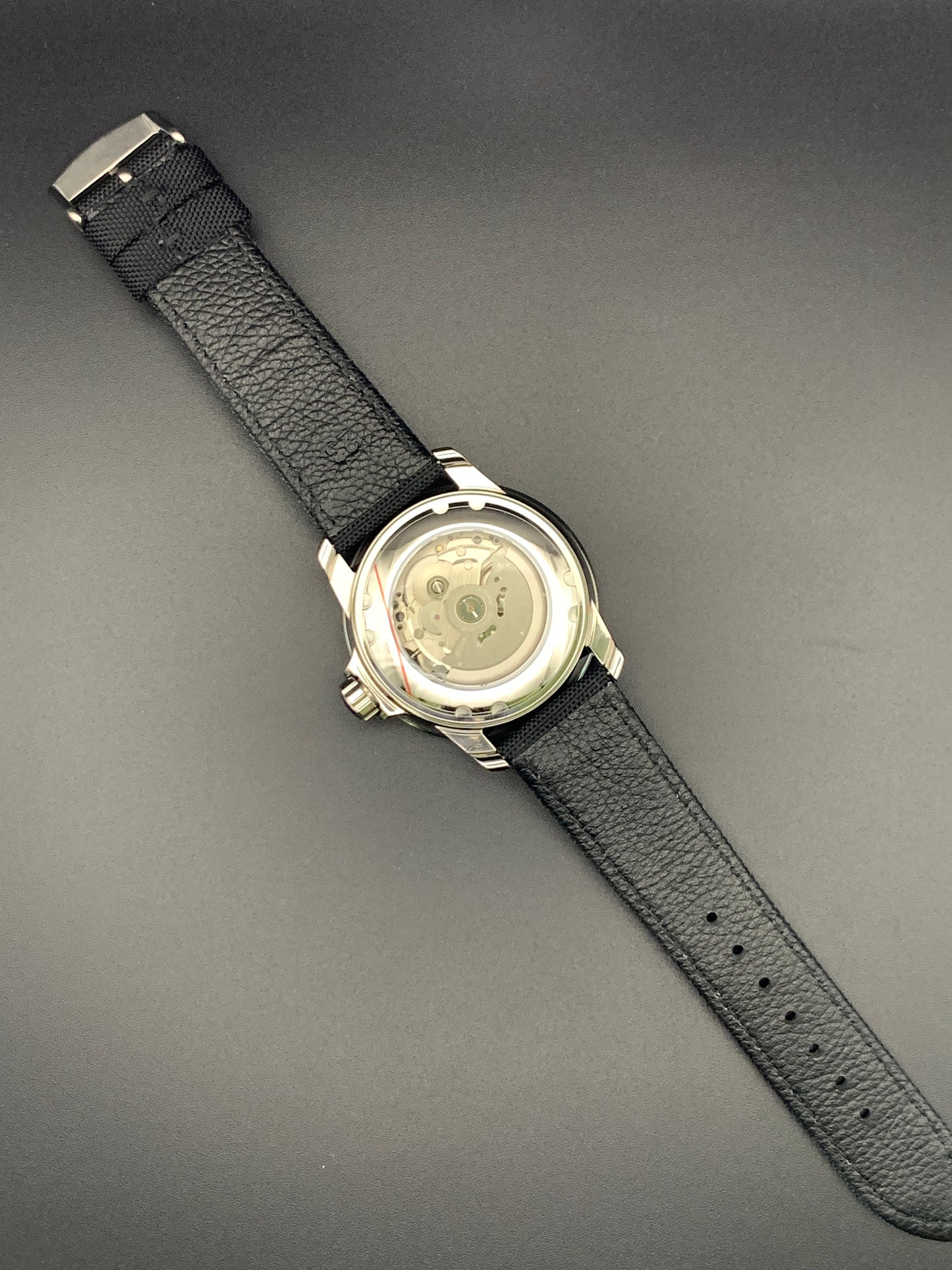 Classic Black and Orange Dive Watch. Seiko NH35 Automatic.