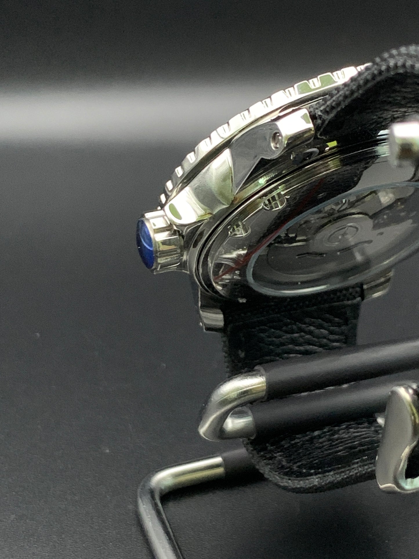 Classic Black and Orange Dive Watch. Seiko NH35 Automatic.