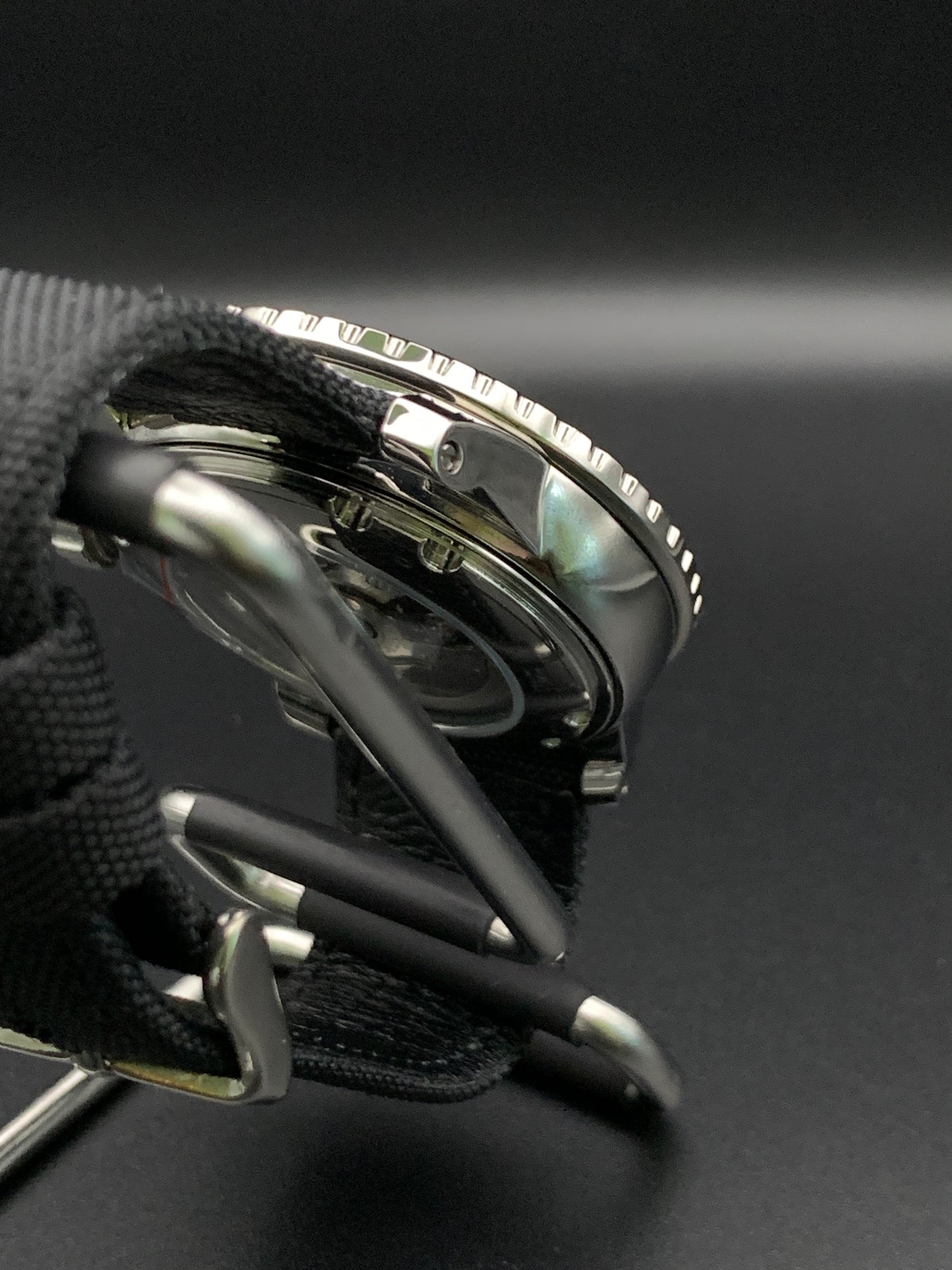 Classic Black and Orange Dive Watch. Seiko NH35 Automatic.
