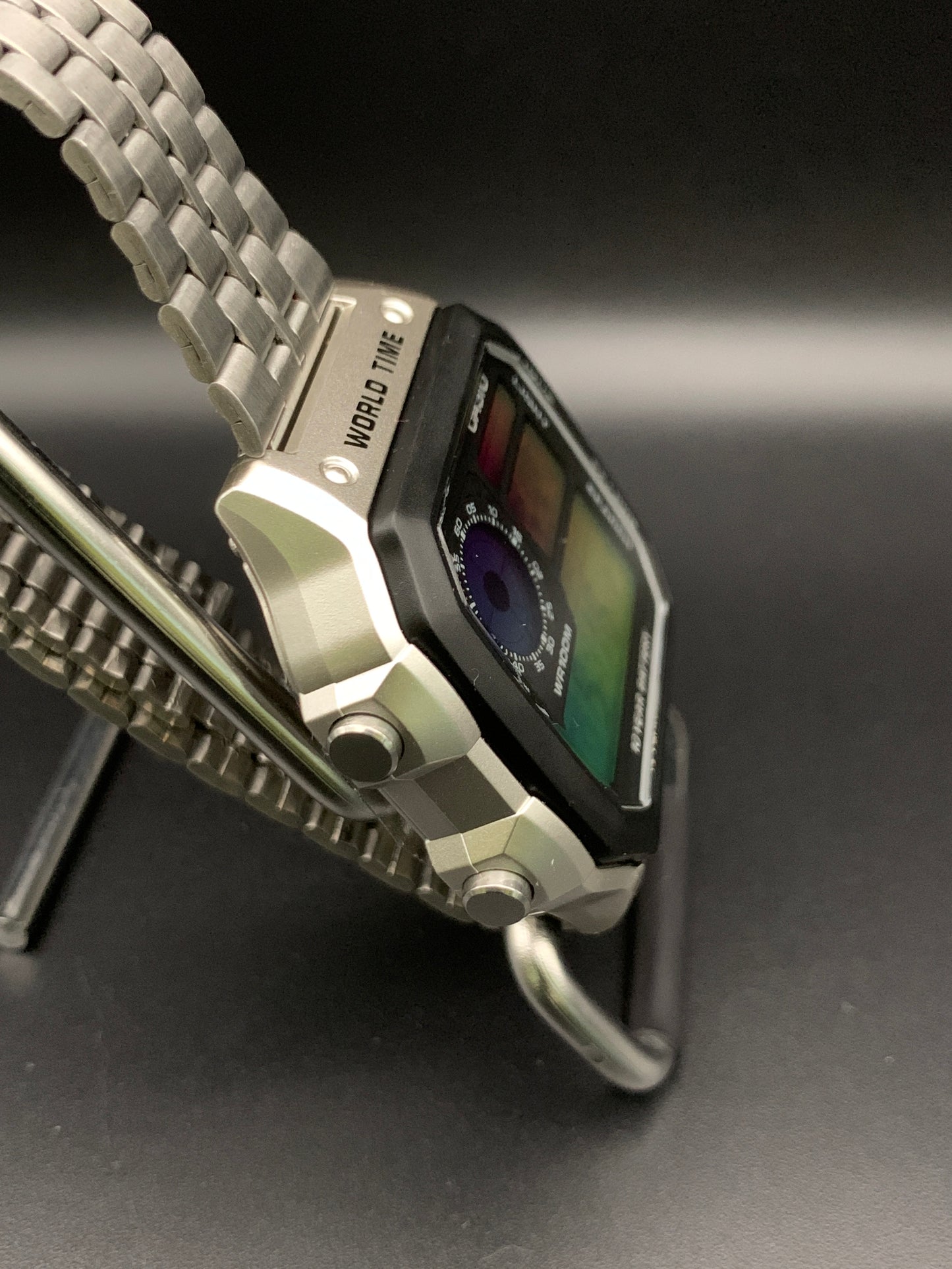New Casio AE-1200. Rainbow filter and HydroMod. Retro bracelet.