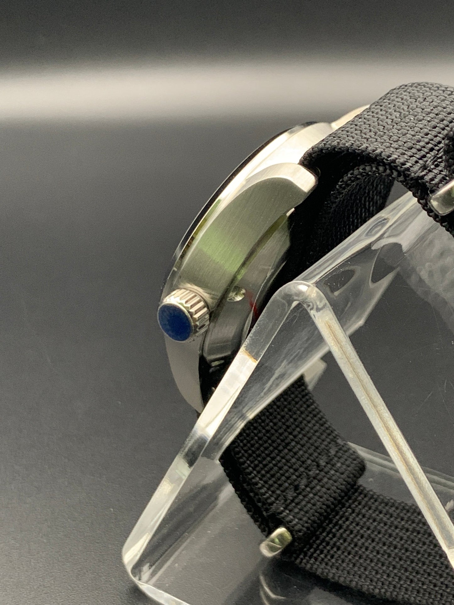 Green Sunray 36mm field watch. Seiko NH38. Sapphire crystal.