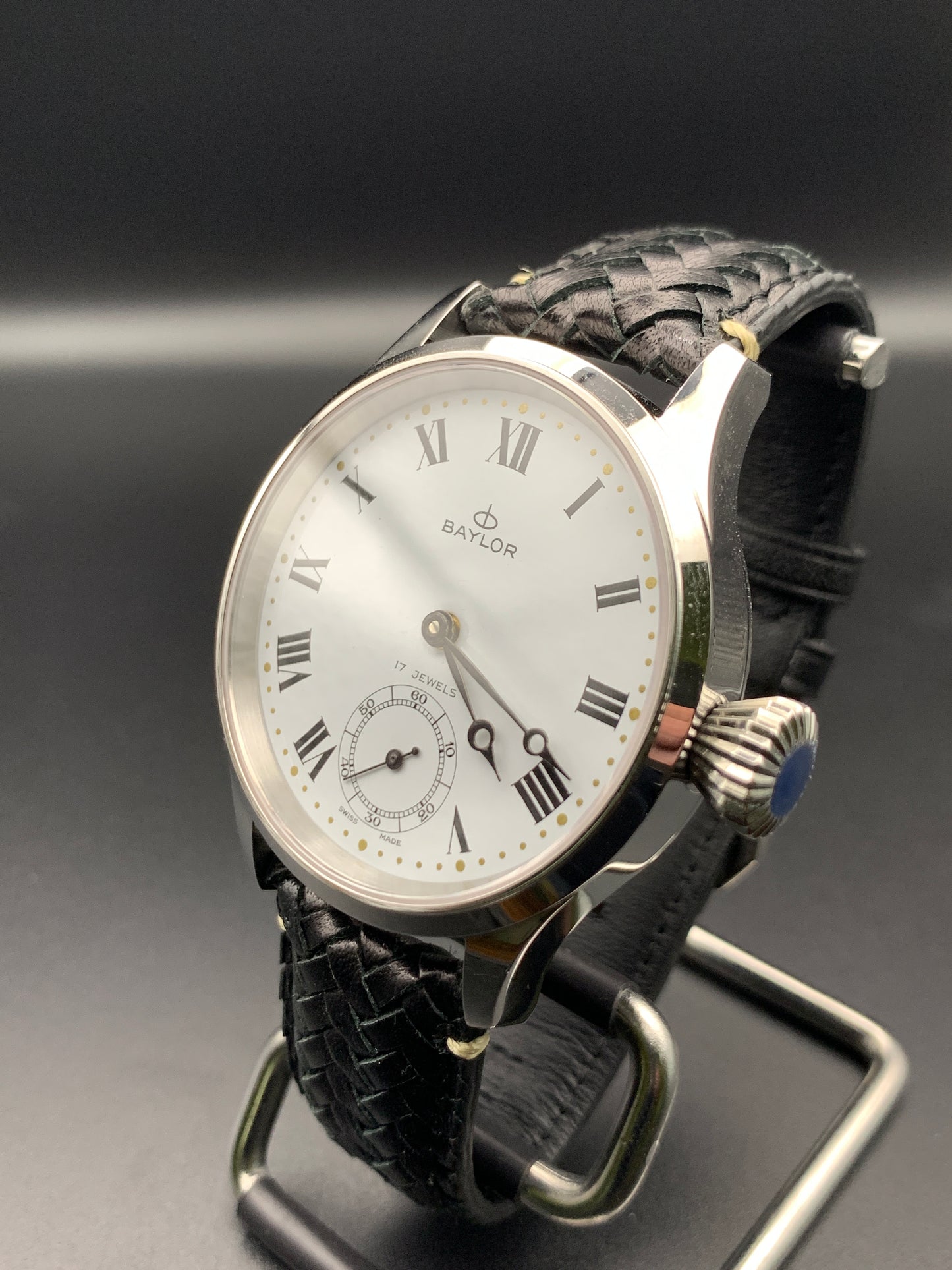 42mm Dress Watch. Baylor pocket watch marriage. Swiss ETA6498 movement.