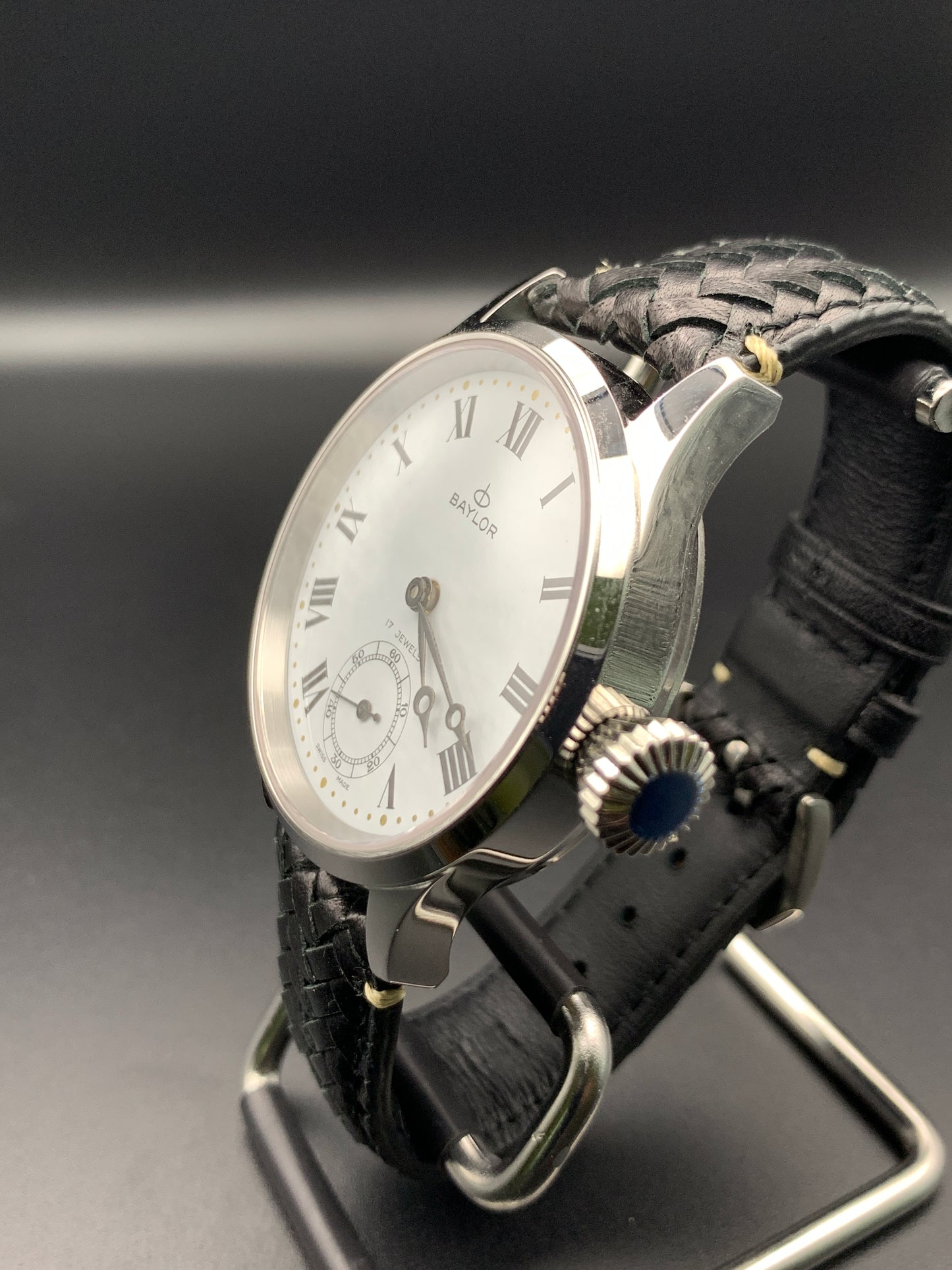 42mm Dress Watch. Baylor pocket watch marriage. Swiss ETA6498 movement.