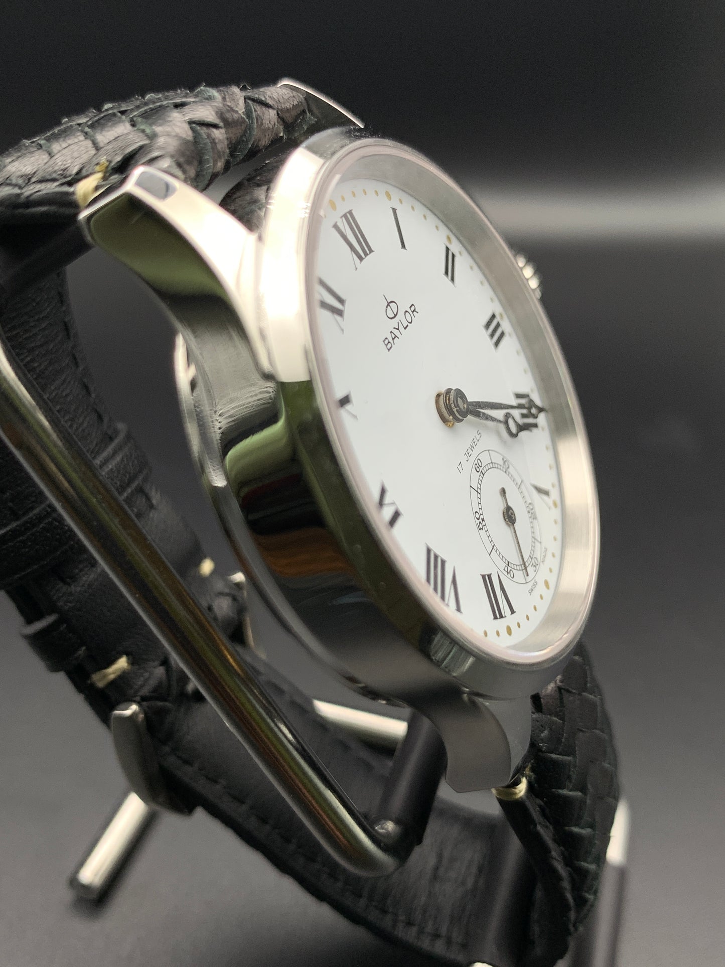 42mm Dress Watch. Baylor pocket watch marriage. Swiss ETA6498 movement.