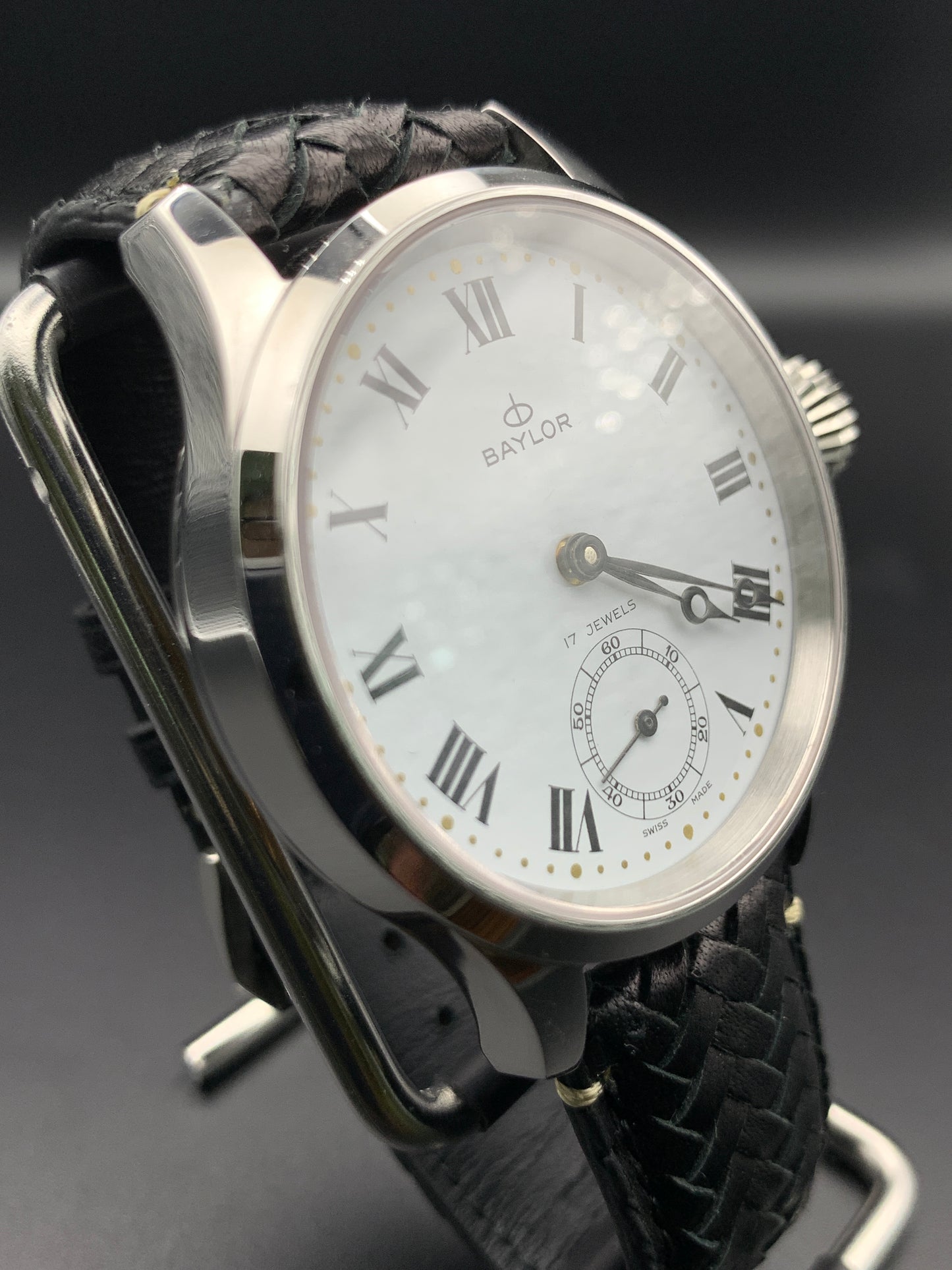 42mm Dress Watch. Baylor pocket watch marriage. Swiss ETA6498 movement.