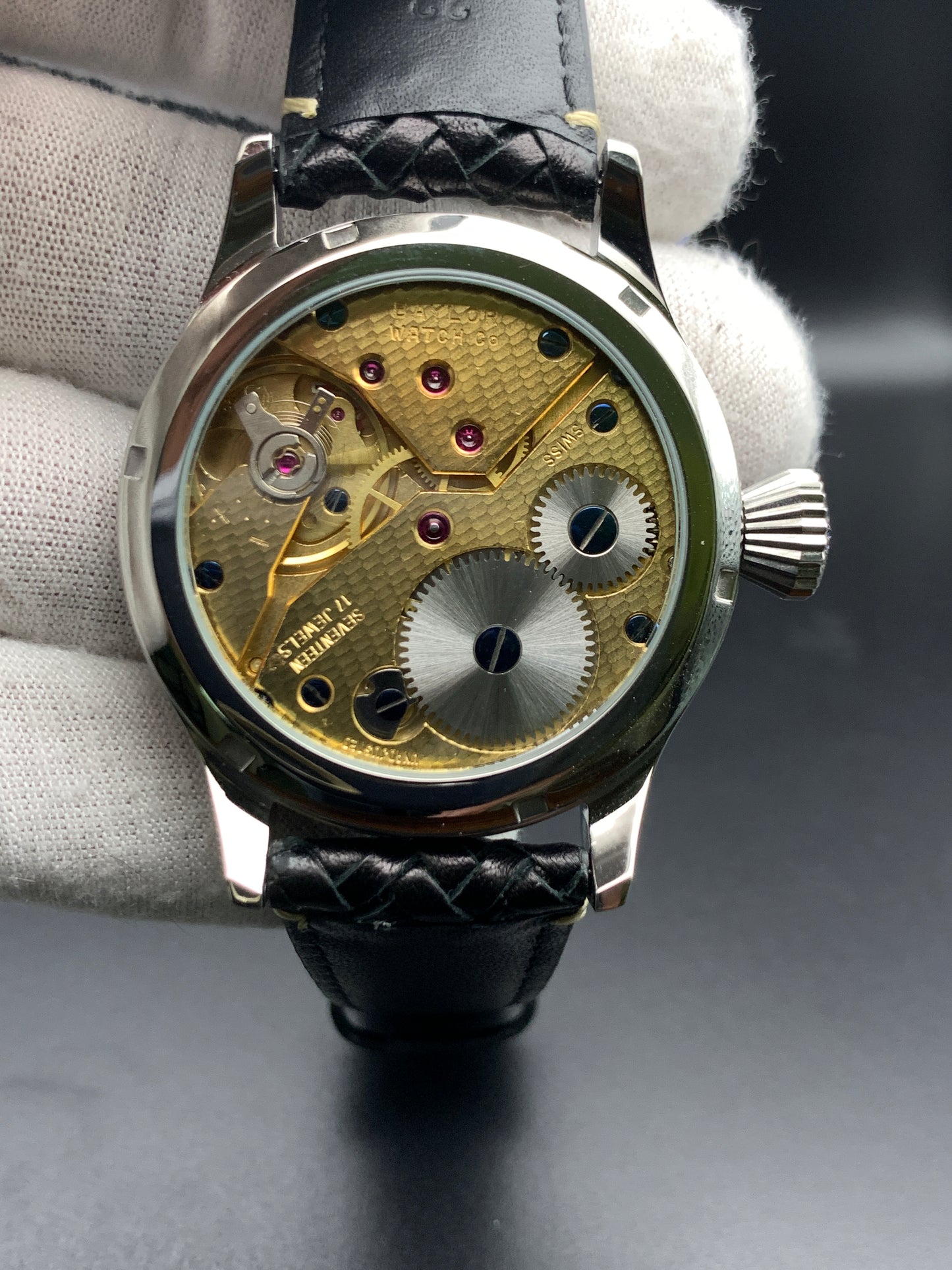 42mm Dress Watch. Baylor pocket watch marriage. Swiss ETA6498 movement.