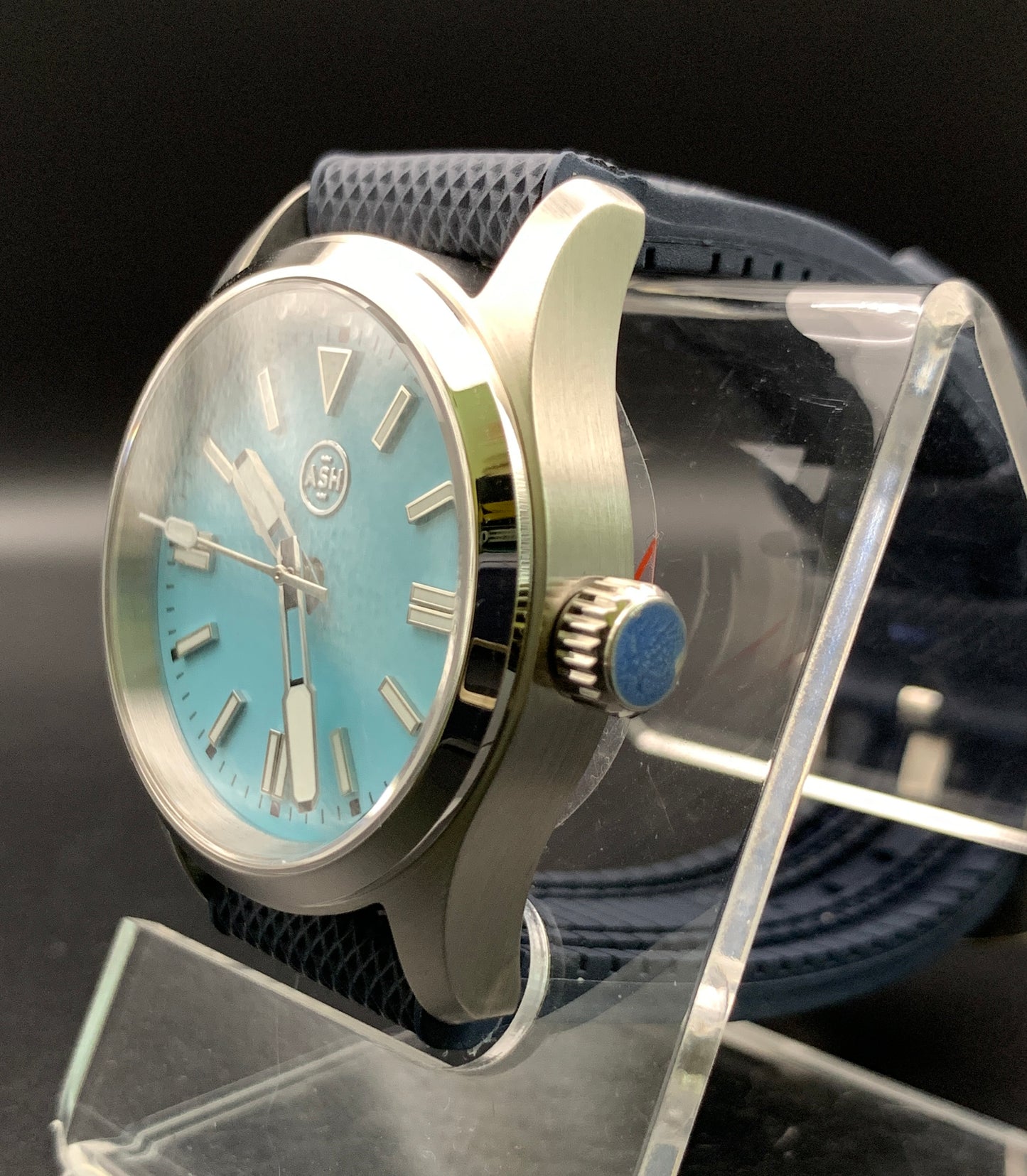 Powder Blue, White, and Black 36mm Sport Watch.