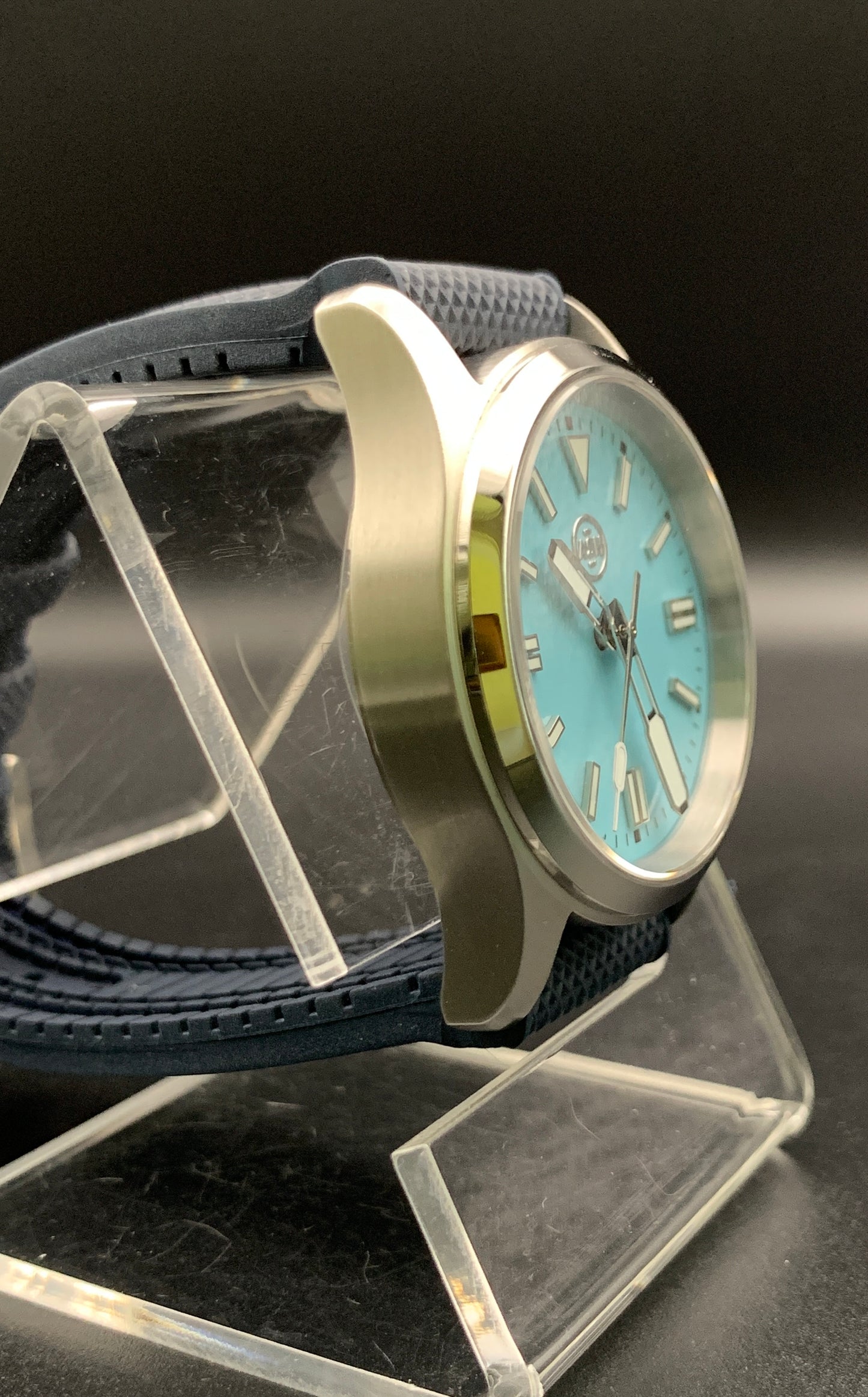 Powder Blue, White, and Black 36mm Sport Watch.