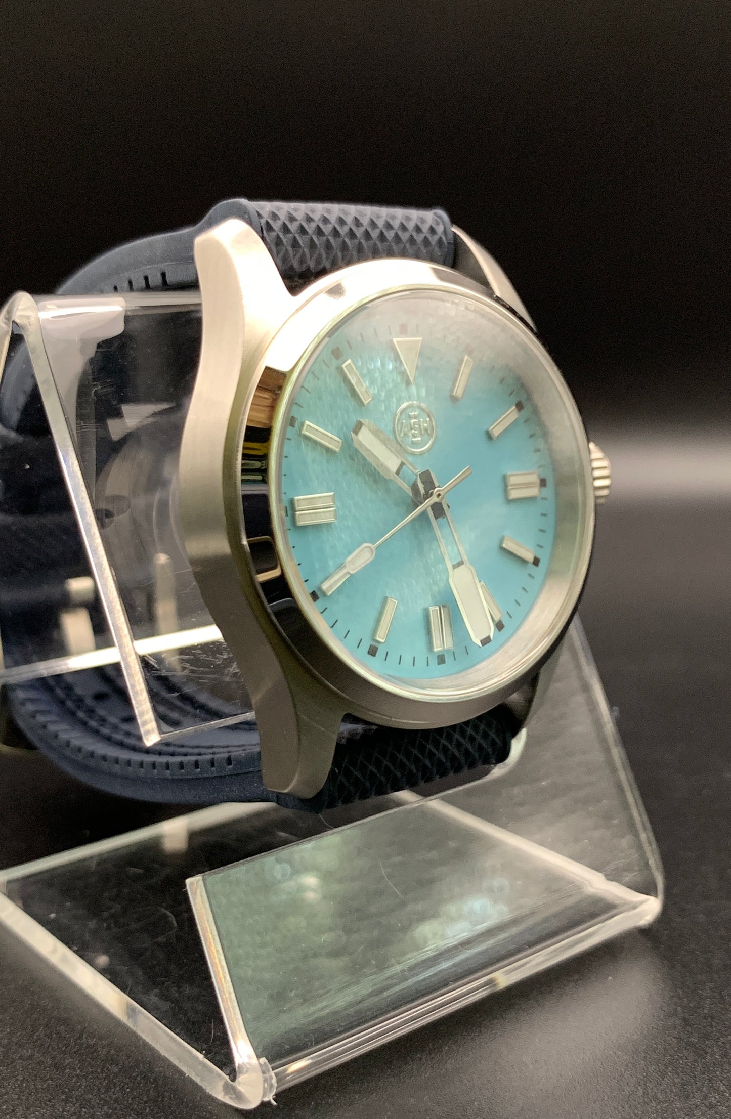 Powder Blue, White, and Black 36mm Sport Watch.