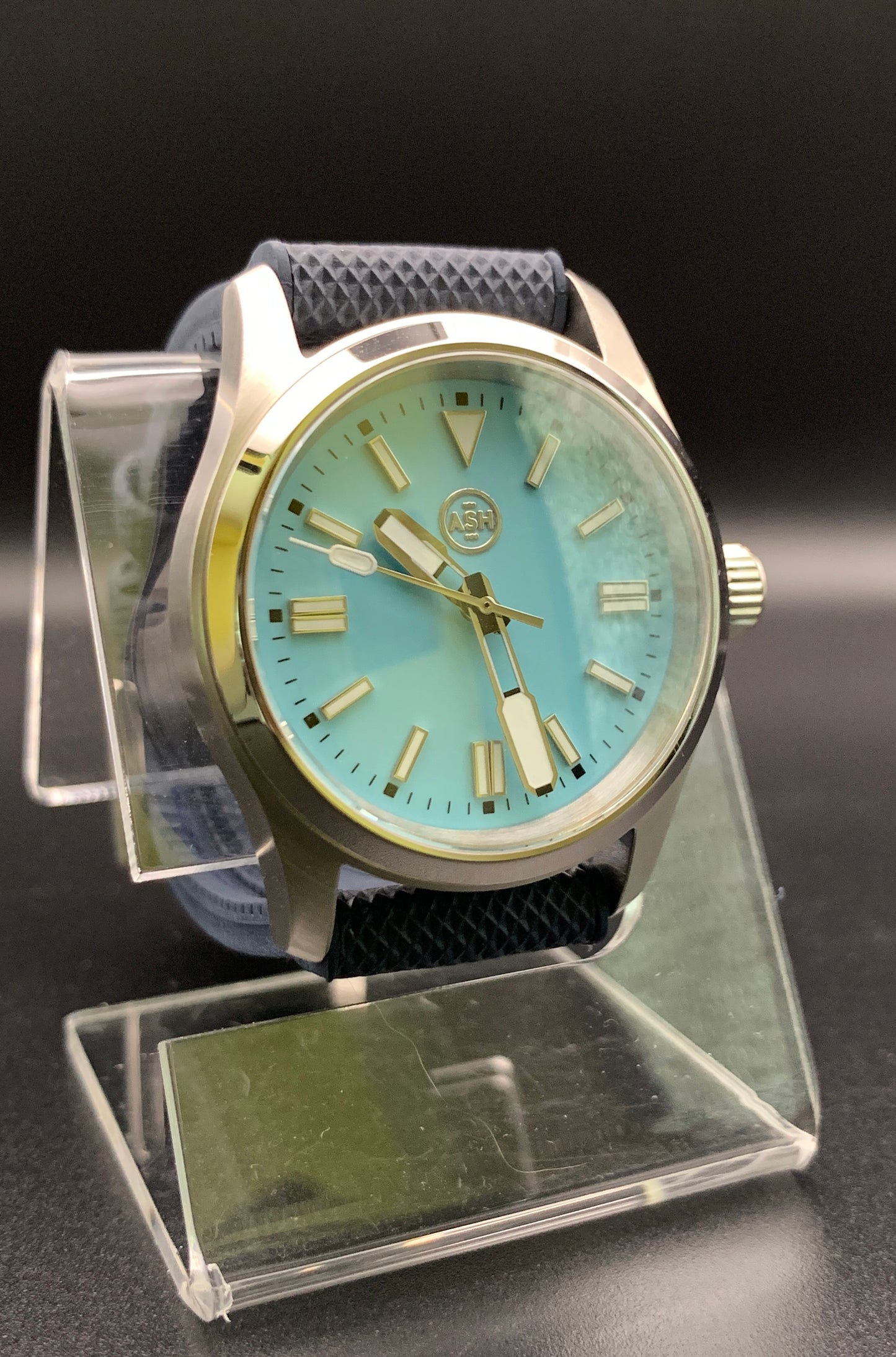 Powder Blue, White, and Black 36mm Sport Watch.