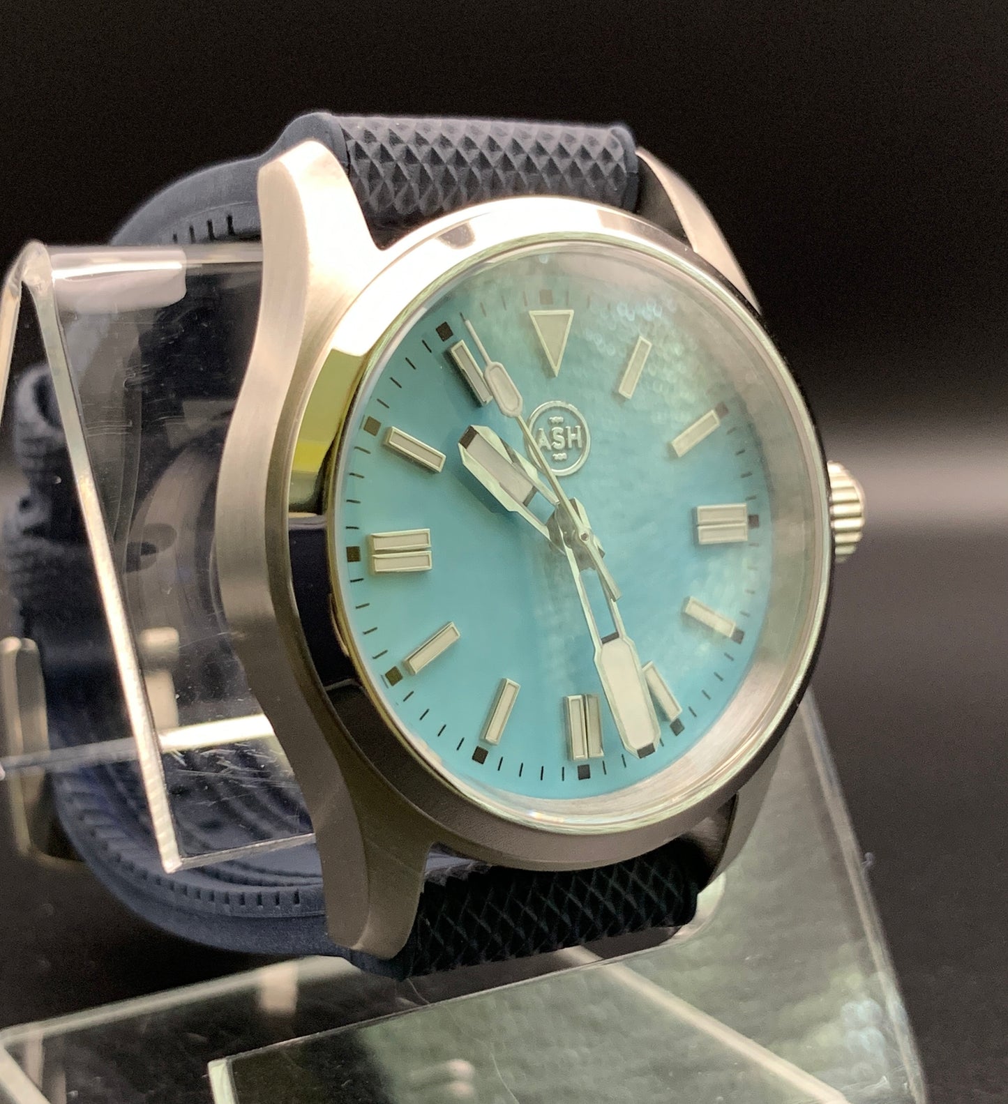 Powder Blue, White, and Black 36mm Sport Watch.