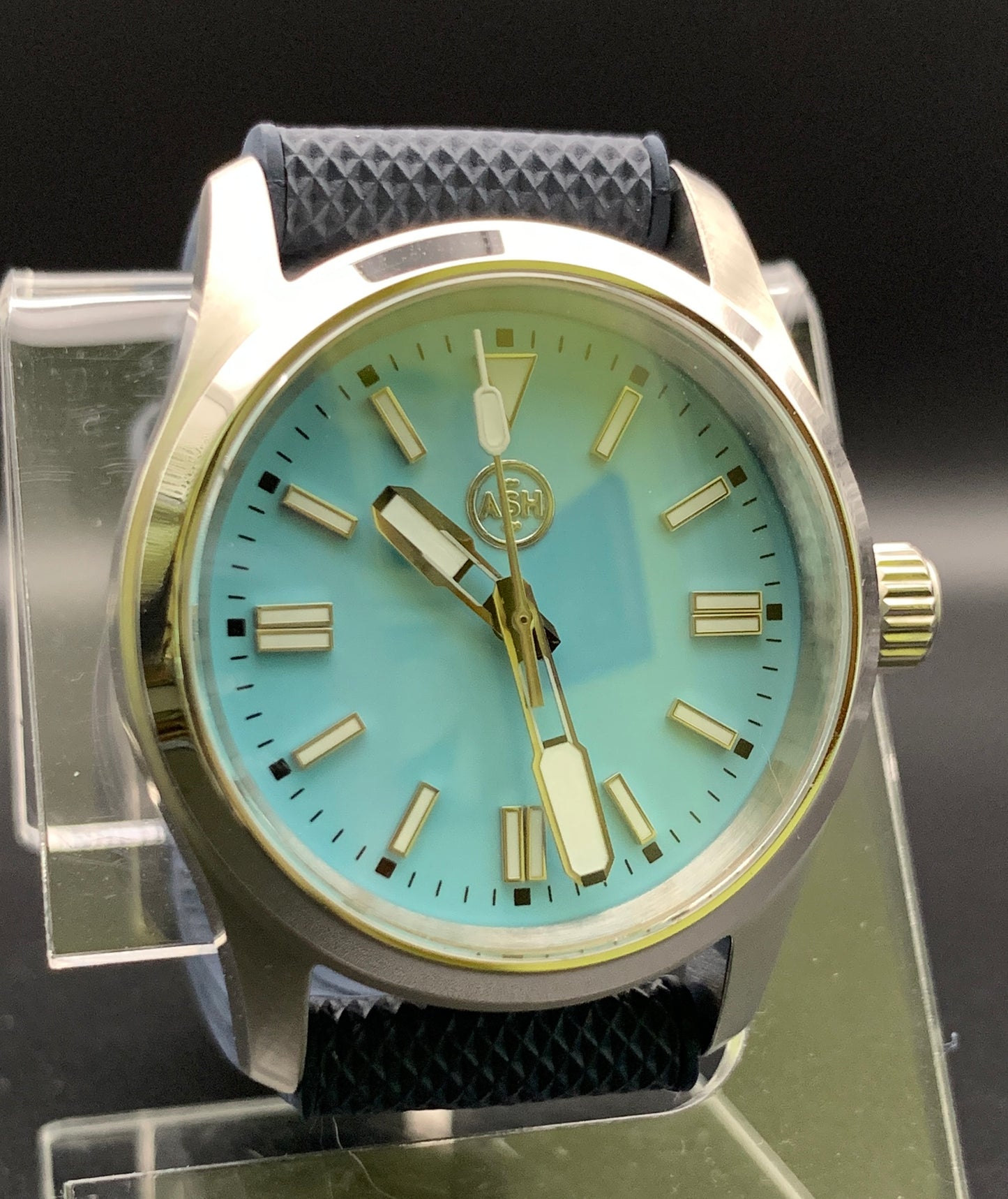 Powder Blue, White, and Black 36mm Sport Watch.