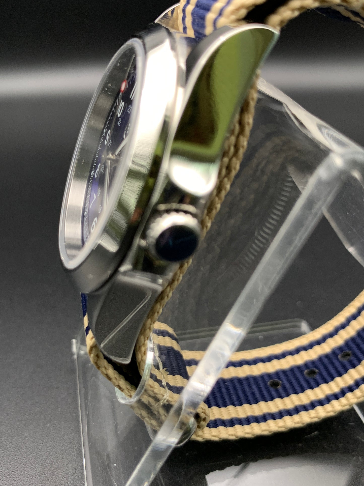 Blue Sunray 36mm Field Watch. Sapphire crystal.