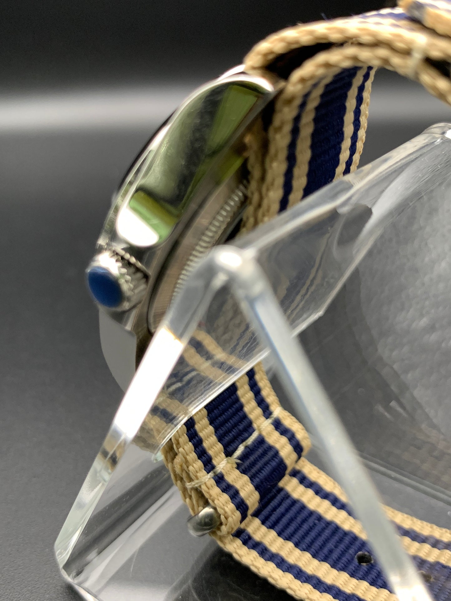 Blue Sunray 36mm Field Watch. Sapphire crystal.