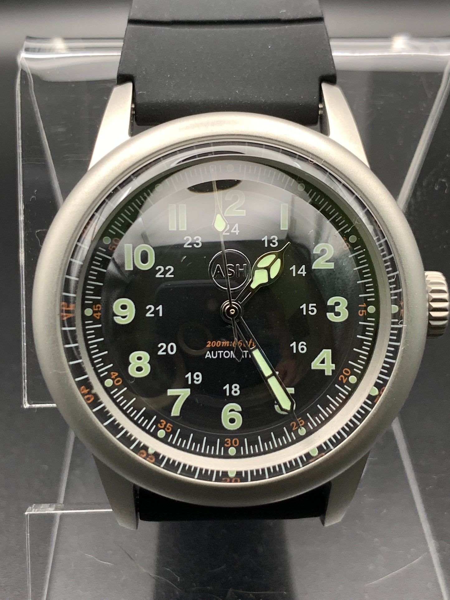 Domed Sapphire Field Watch. 36mm brushed case.