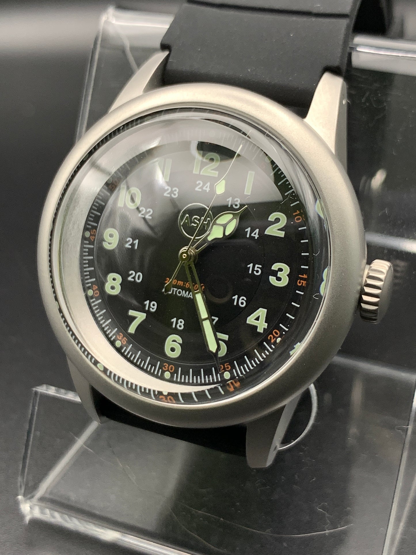 Domed Sapphire Field Watch. 36mm brushed case.
