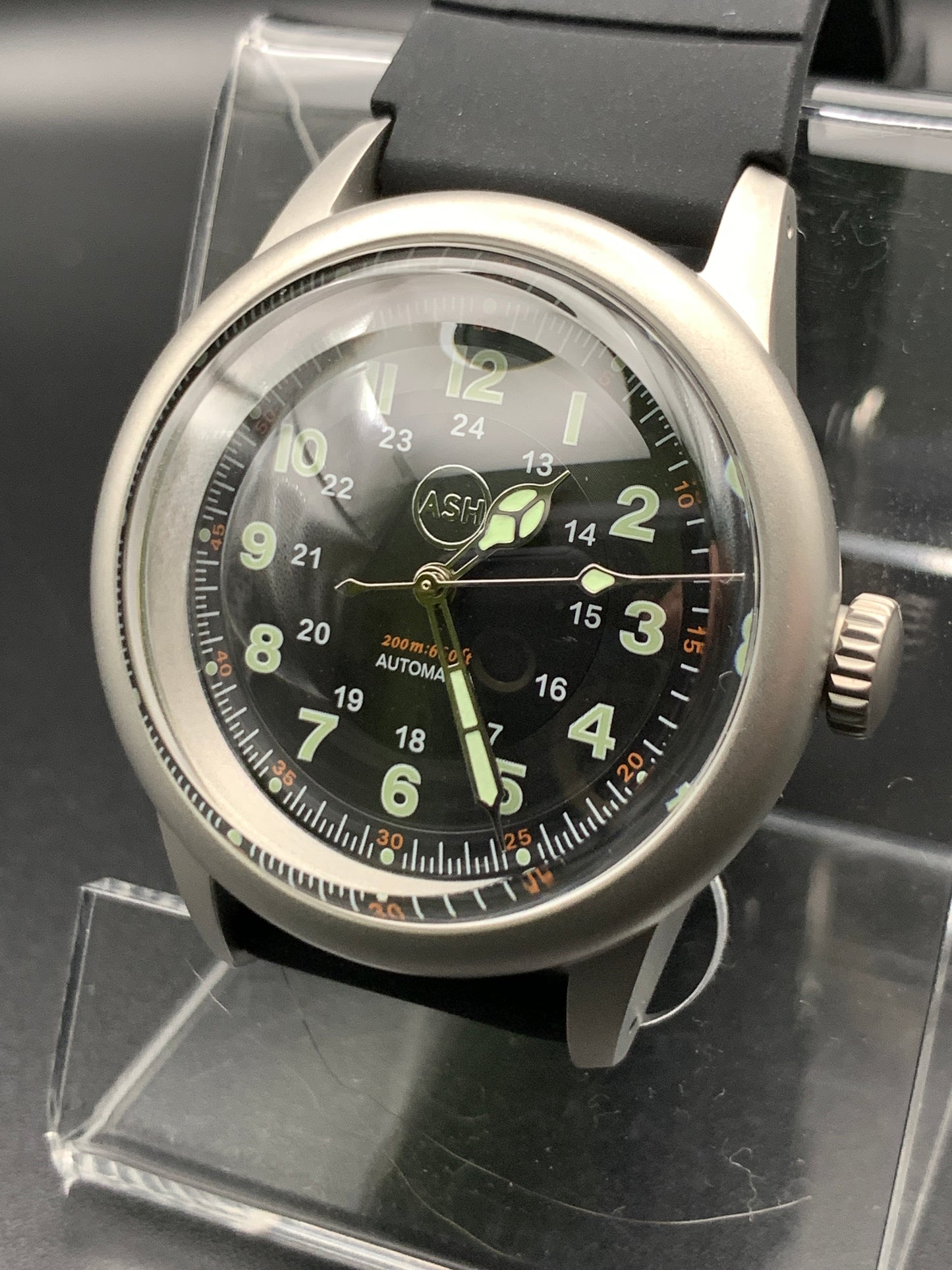 Domed Sapphire Field Watch. 36mm brushed case.