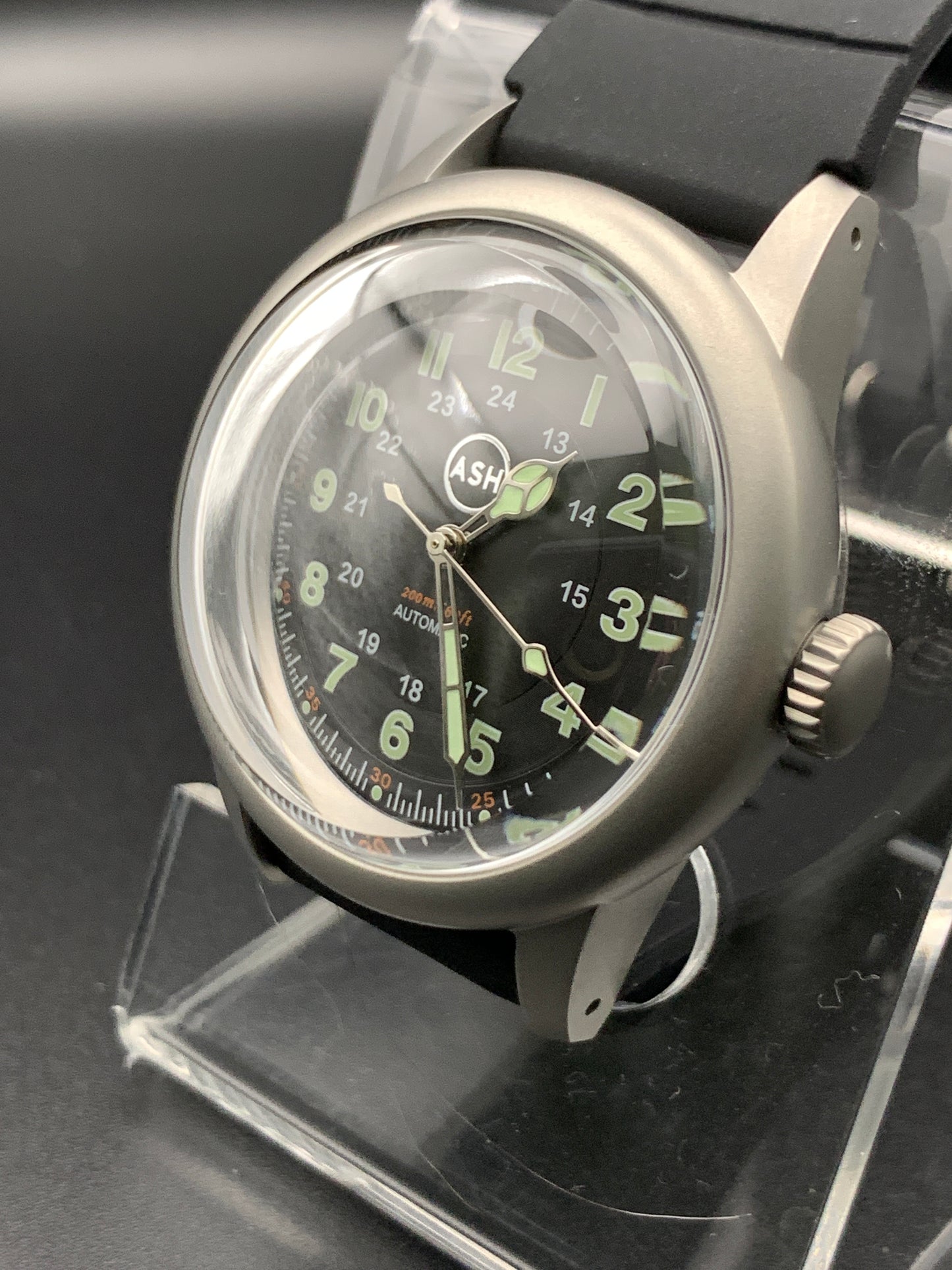 Domed Sapphire Field Watch. 36mm brushed case.