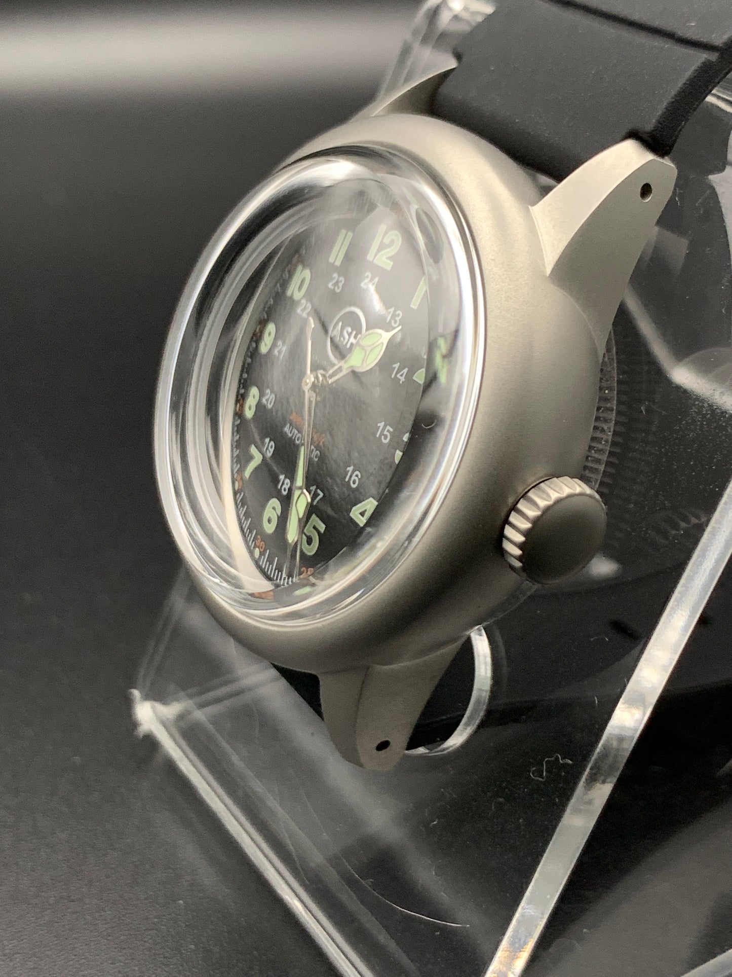 Domed Sapphire Field Watch. 36mm brushed case.