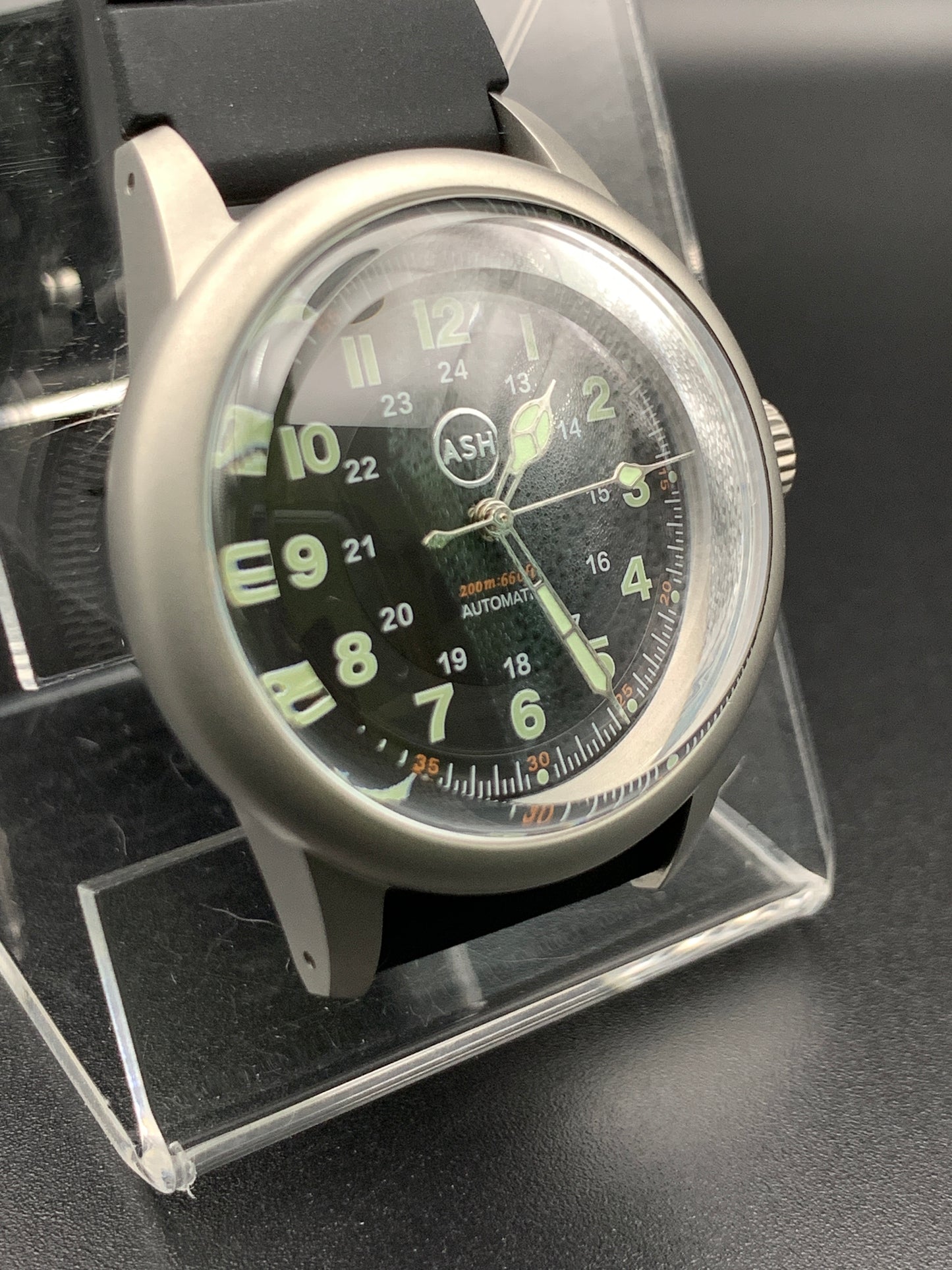 Domed Sapphire Field Watch. 36mm brushed case.