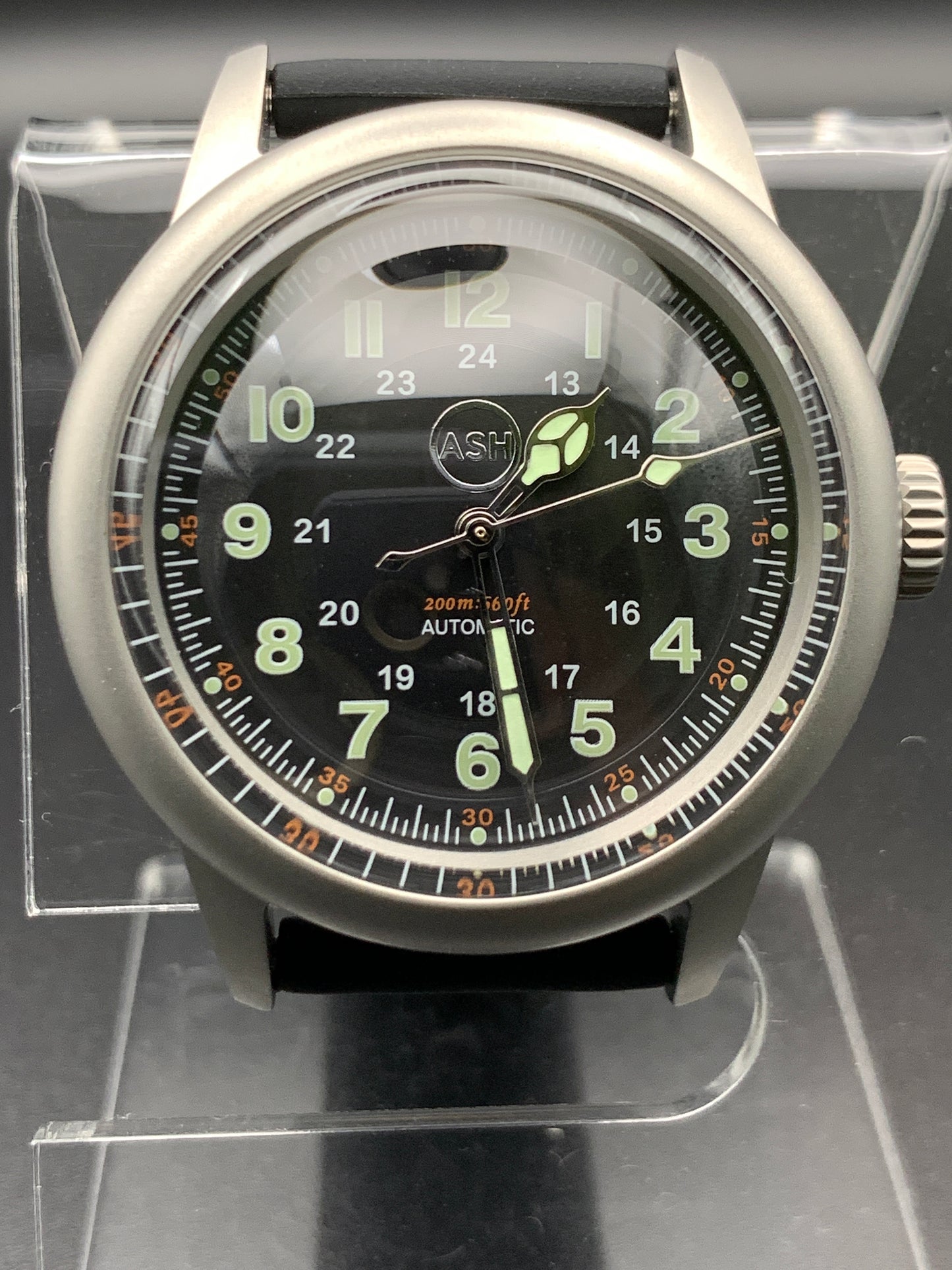 Domed Sapphire Field Watch. 36mm brushed case.