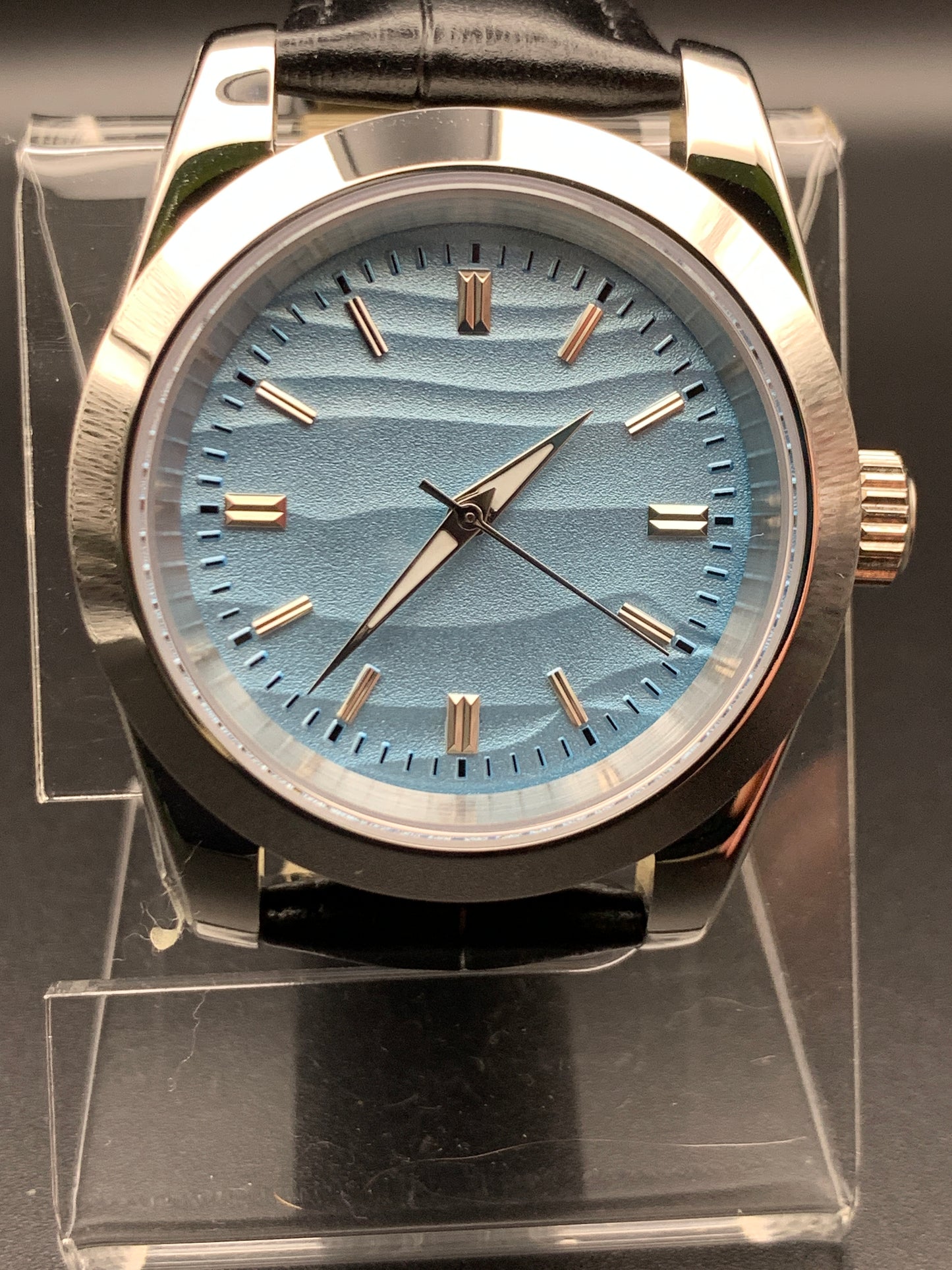 Blue Sand Dune Dress Watch. 39mm. Sapphire crystal. Seiko NH38.