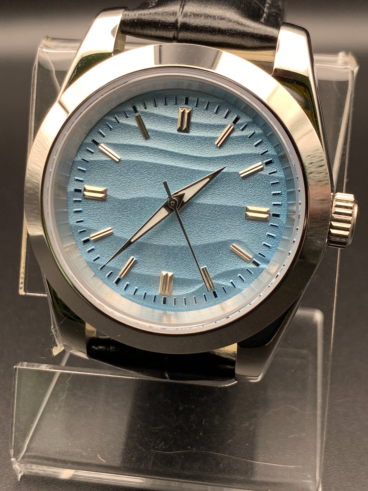 Blue Sand Dune Dress Watch. 39mm. Sapphire crystal. Seiko NH38.