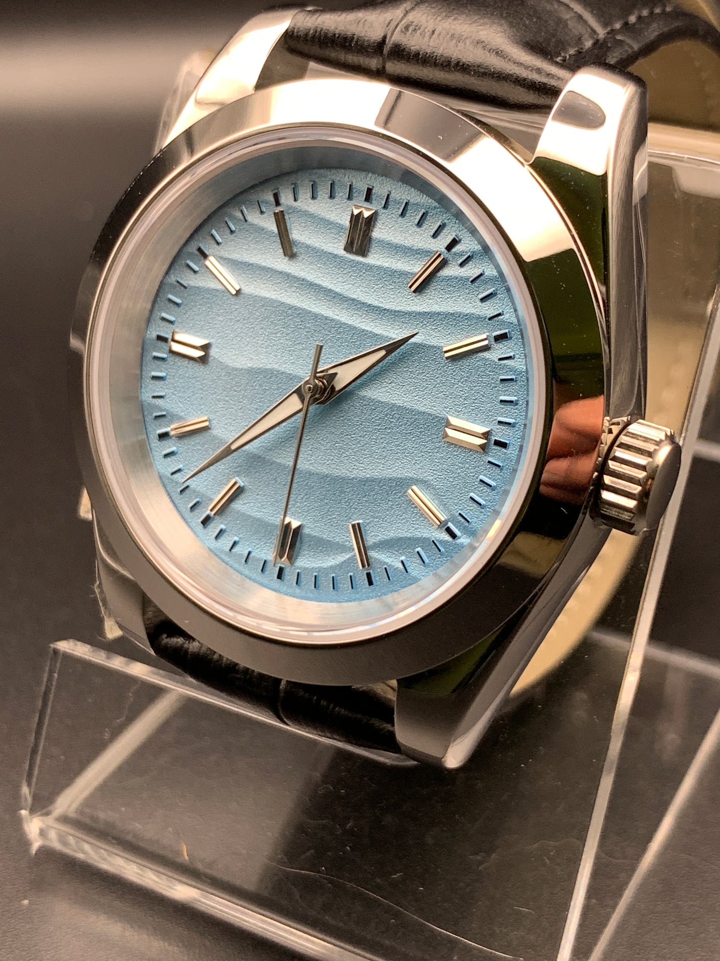 Blue Sand Dune Dress Watch. 39mm. Sapphire crystal. Seiko NH38.