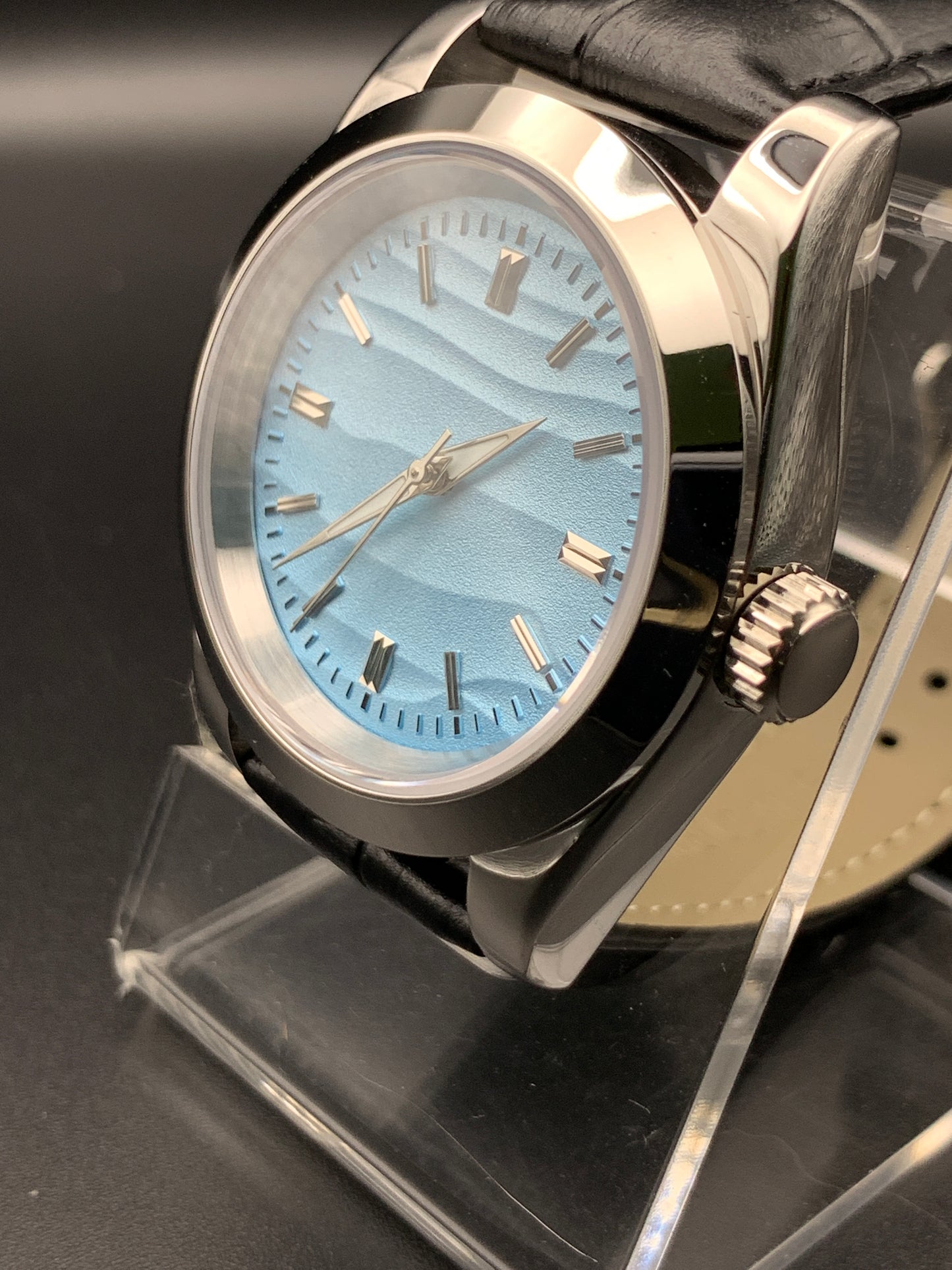 Blue Sand Dune Dress Watch. 39mm. Sapphire crystal. Seiko NH38.