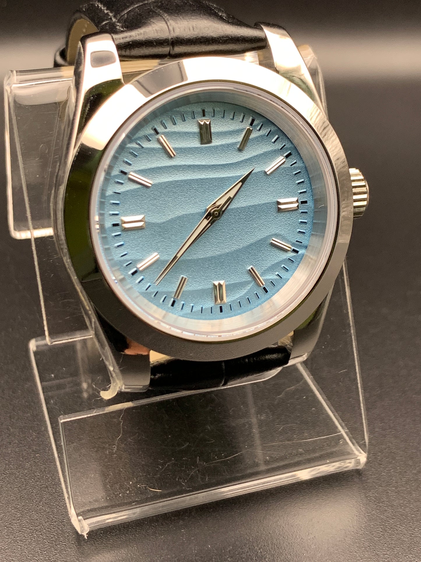 Blue Sand Dune Dress Watch. 39mm. Sapphire crystal. Seiko NH38.
