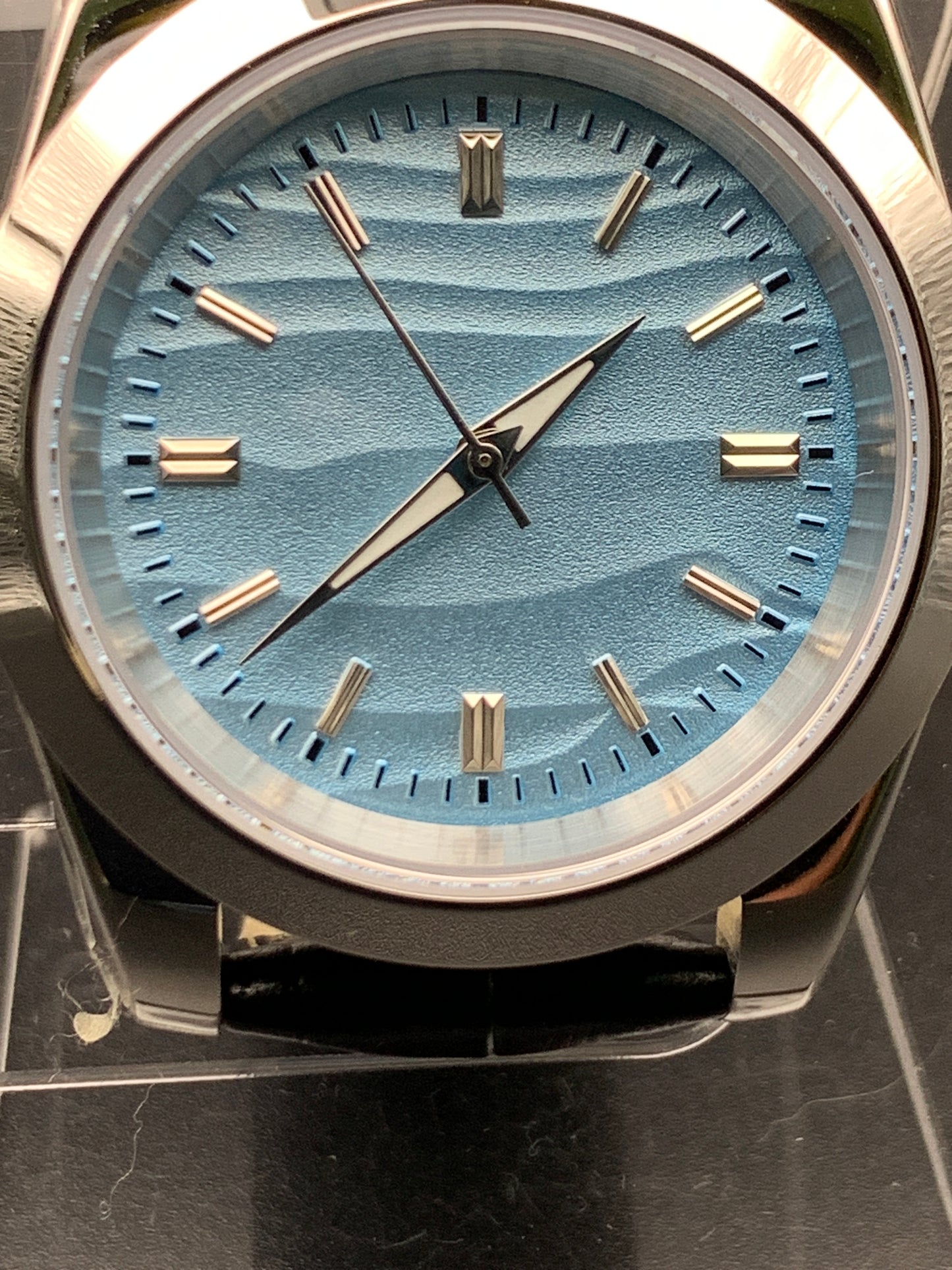 Blue Sand Dune Dress Watch. 39mm. Sapphire crystal. Seiko NH38.