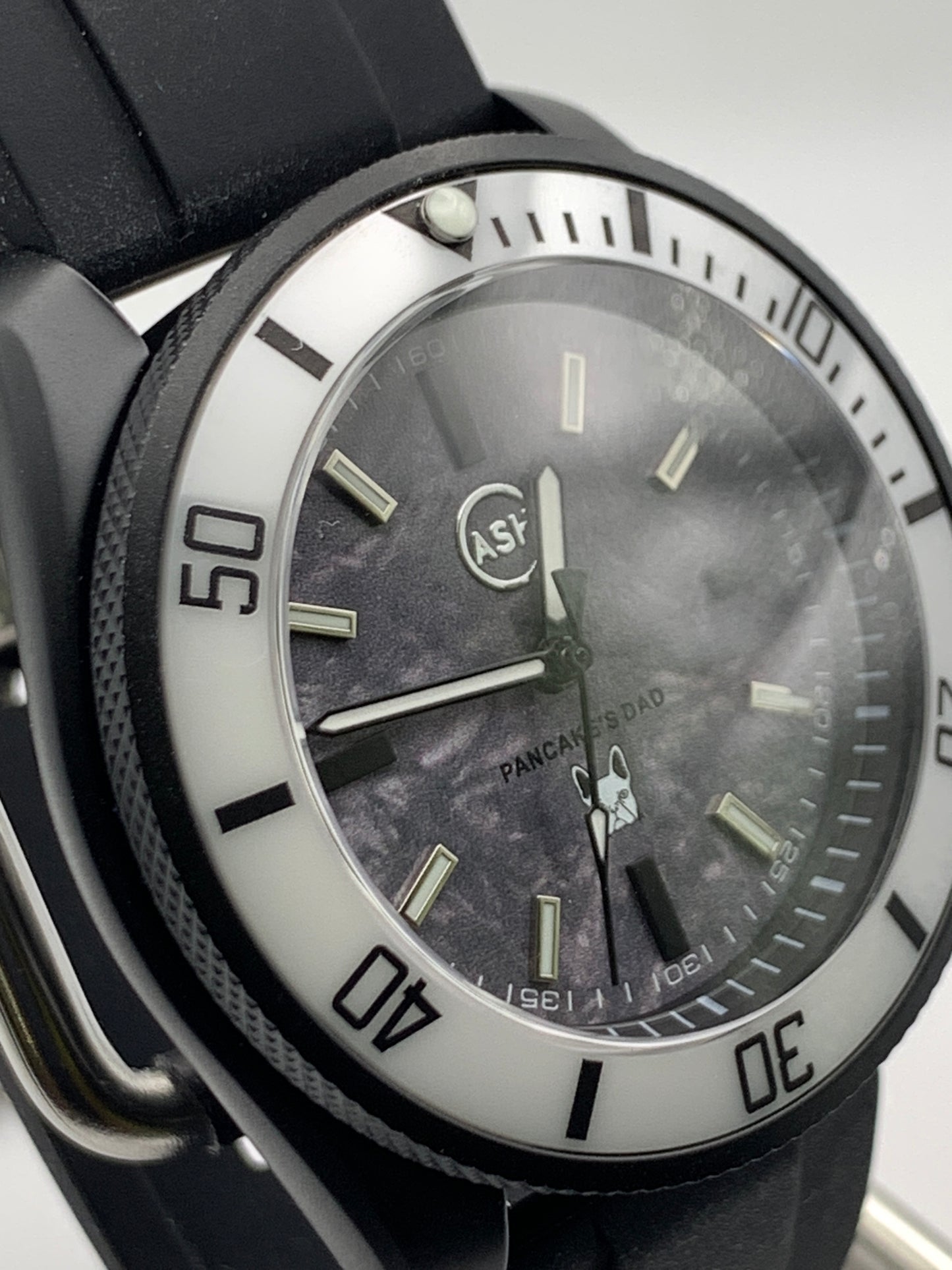 Jason Tribute #1 - 40mm PVD coated stainless steel. Sapphire crystal. Custom dial. Seiko NH38. 5 straps pictured included.