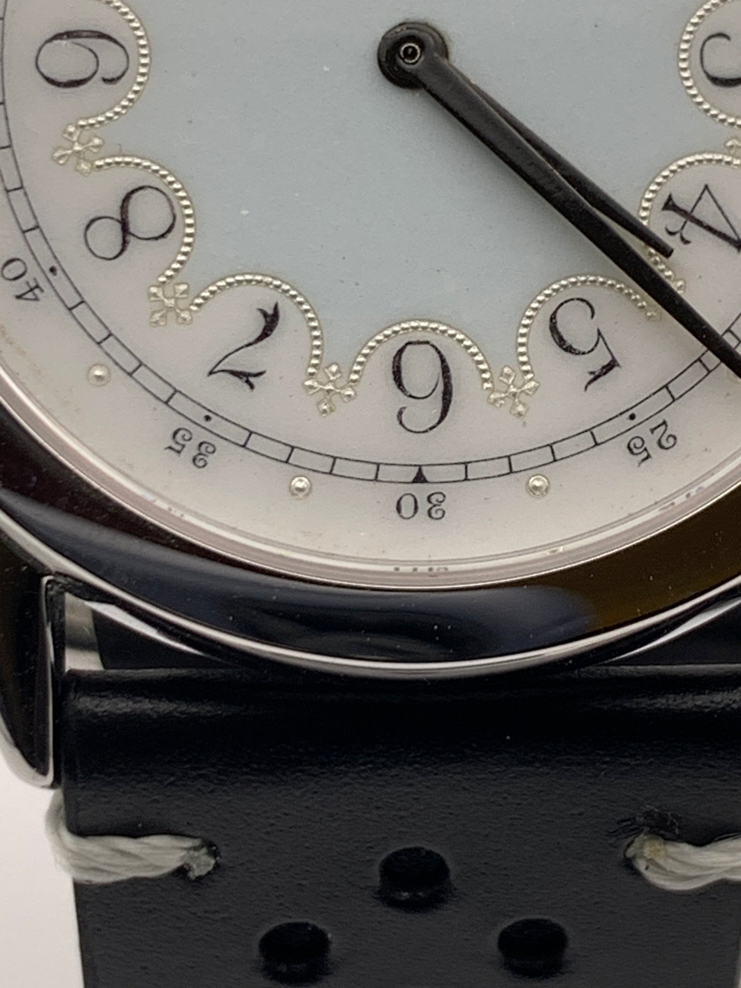 Grace 2. 42mm Stainless steel. Vintage Elgin enamel dial. Sapphire crystal. Miyota 2036 quartz.