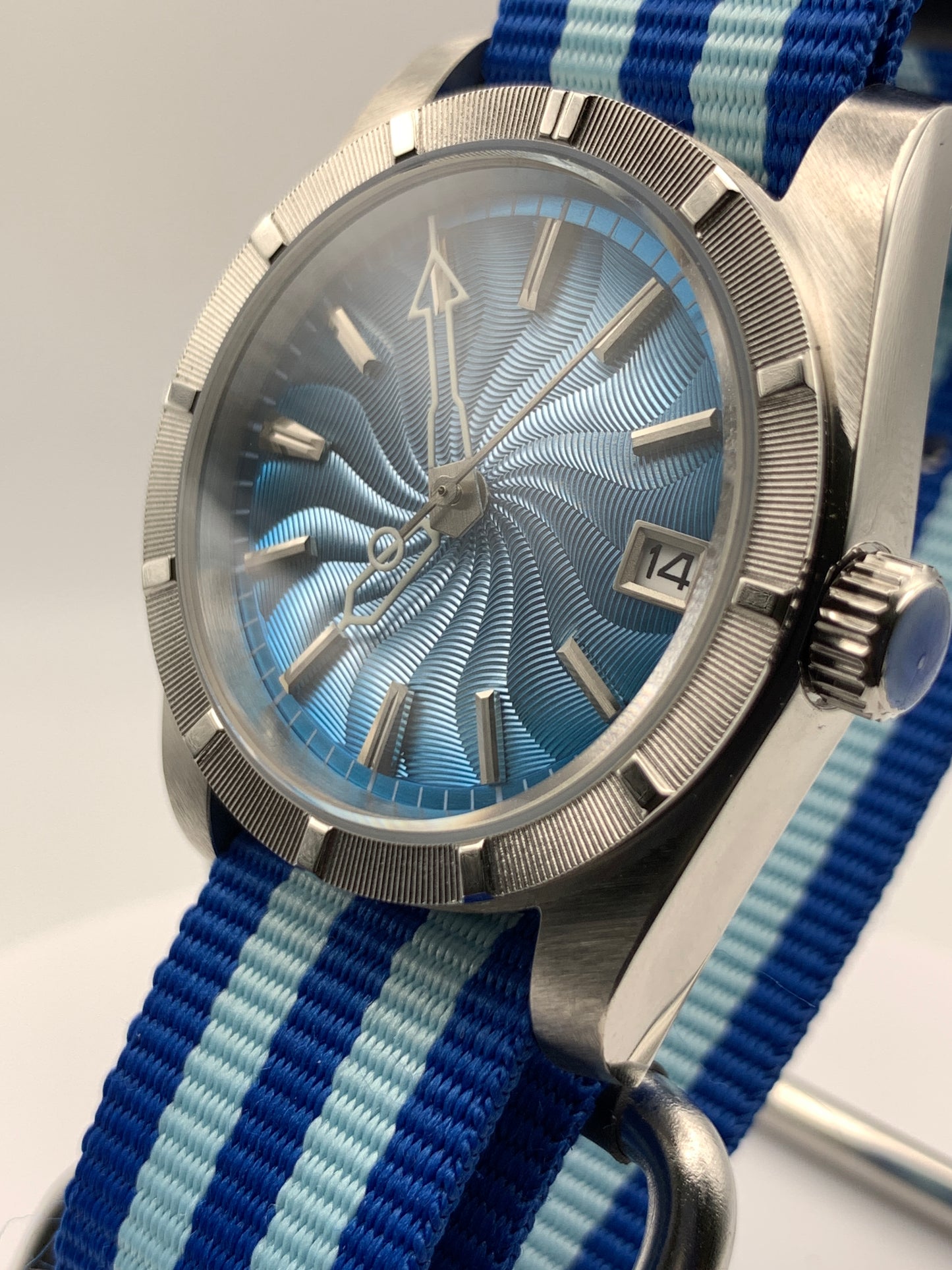 Gyre. 36mm ‘Engine Turned’ stainless steel case. Sapphire crystal. Seiko NH35.