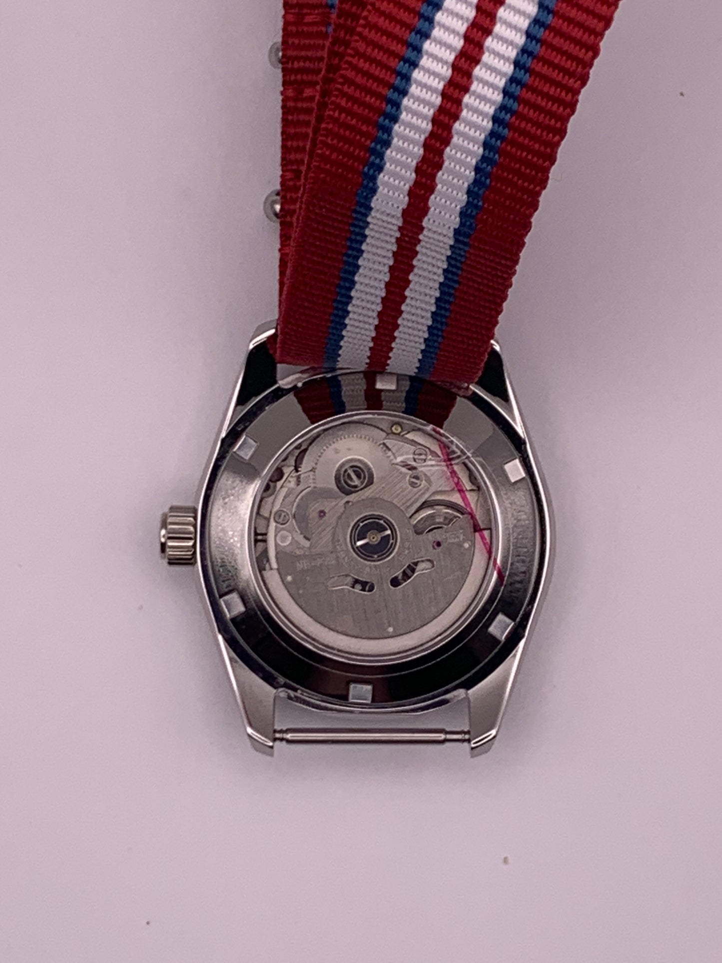 Best Avoided.  39mm Stainless steel. Sapphire crystal. Seiko NH35 with red date wheel. Mischief.