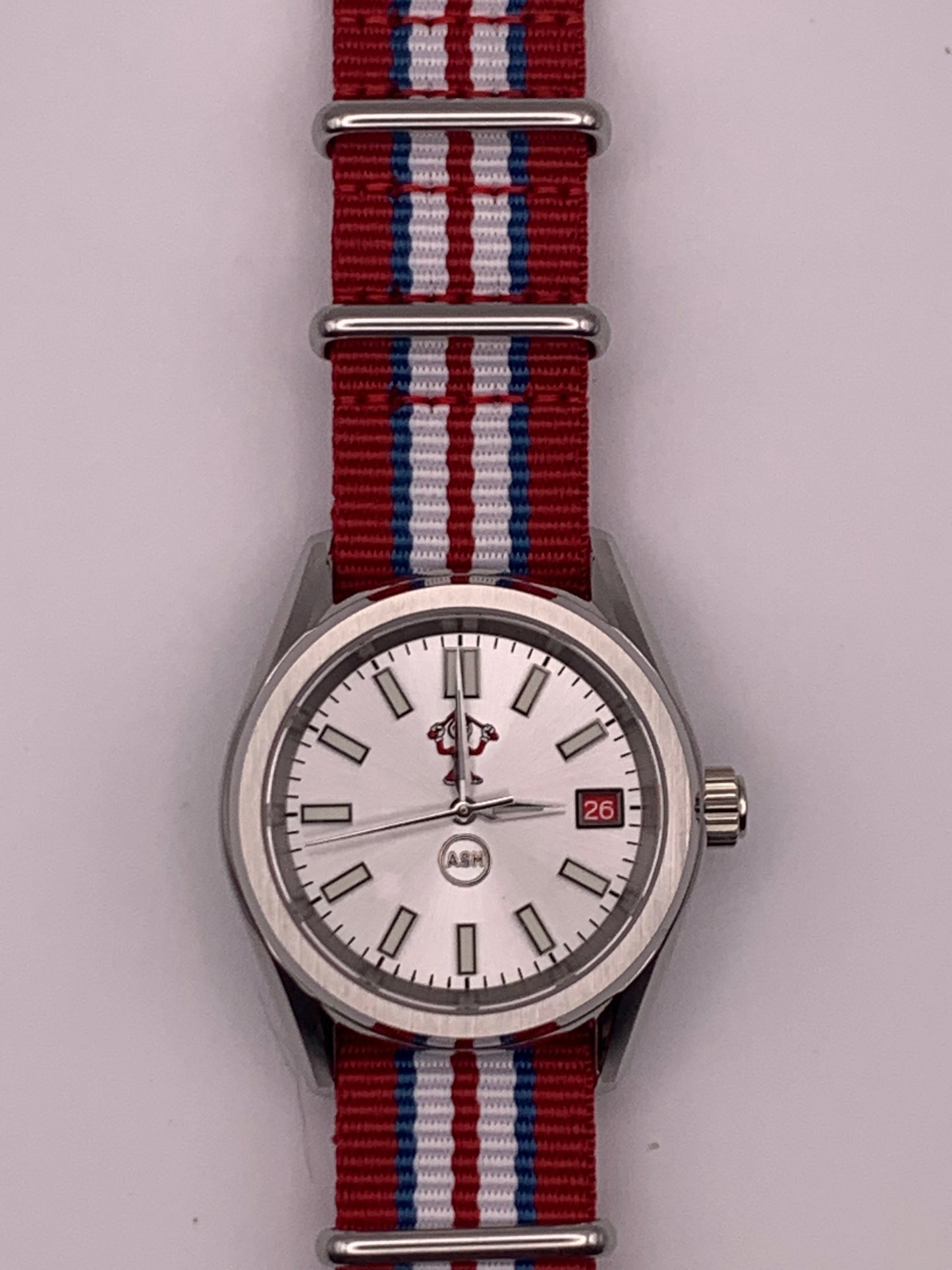 Best Avoided.  39mm Stainless steel. Sapphire crystal. Seiko NH35 with red date wheel. Mischief.