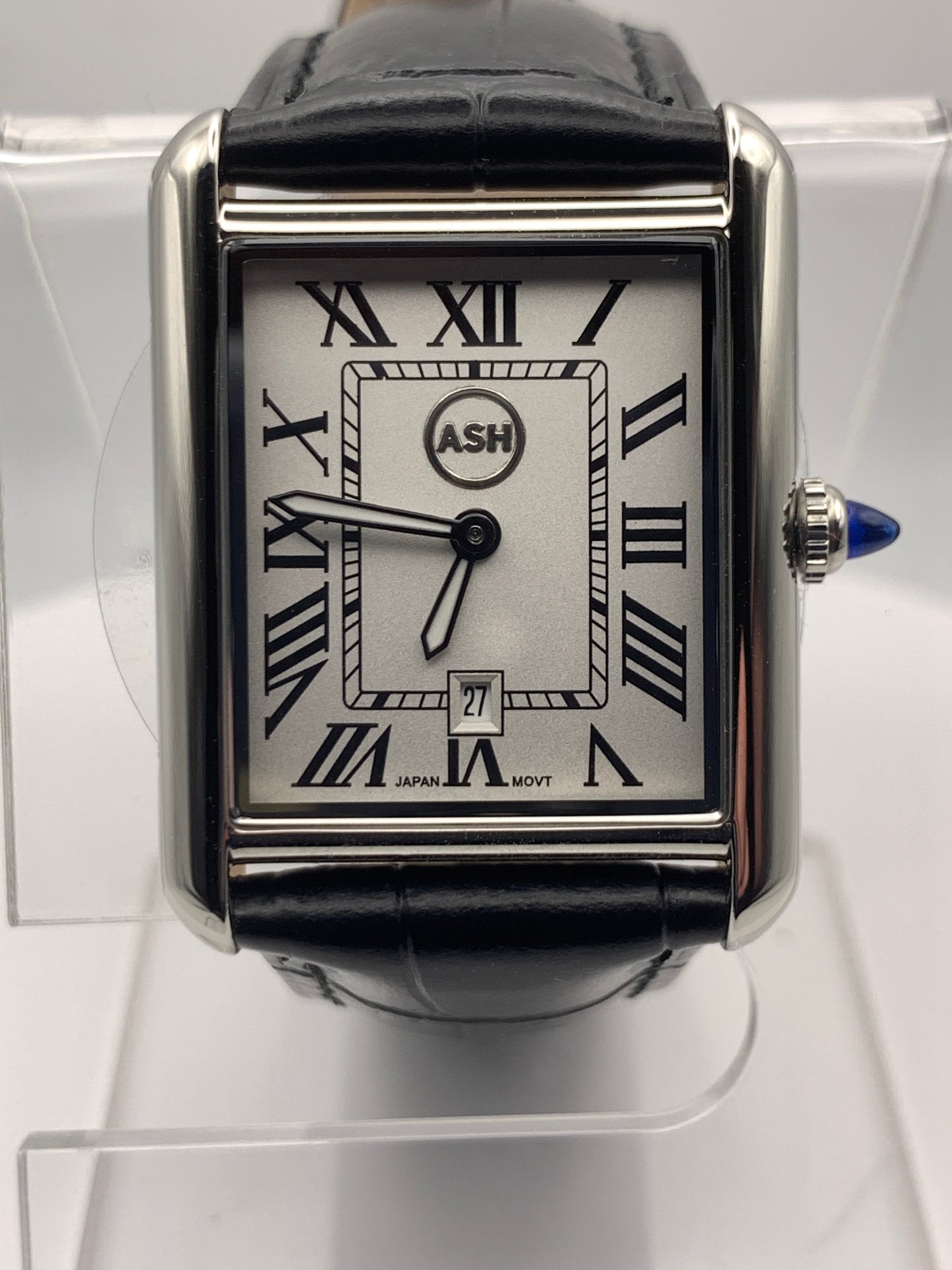 Well Rounded. 8.7mm thick. 26mm stainless steel case. 34mm lug to lug. Seiko VJ24 quartz movement.